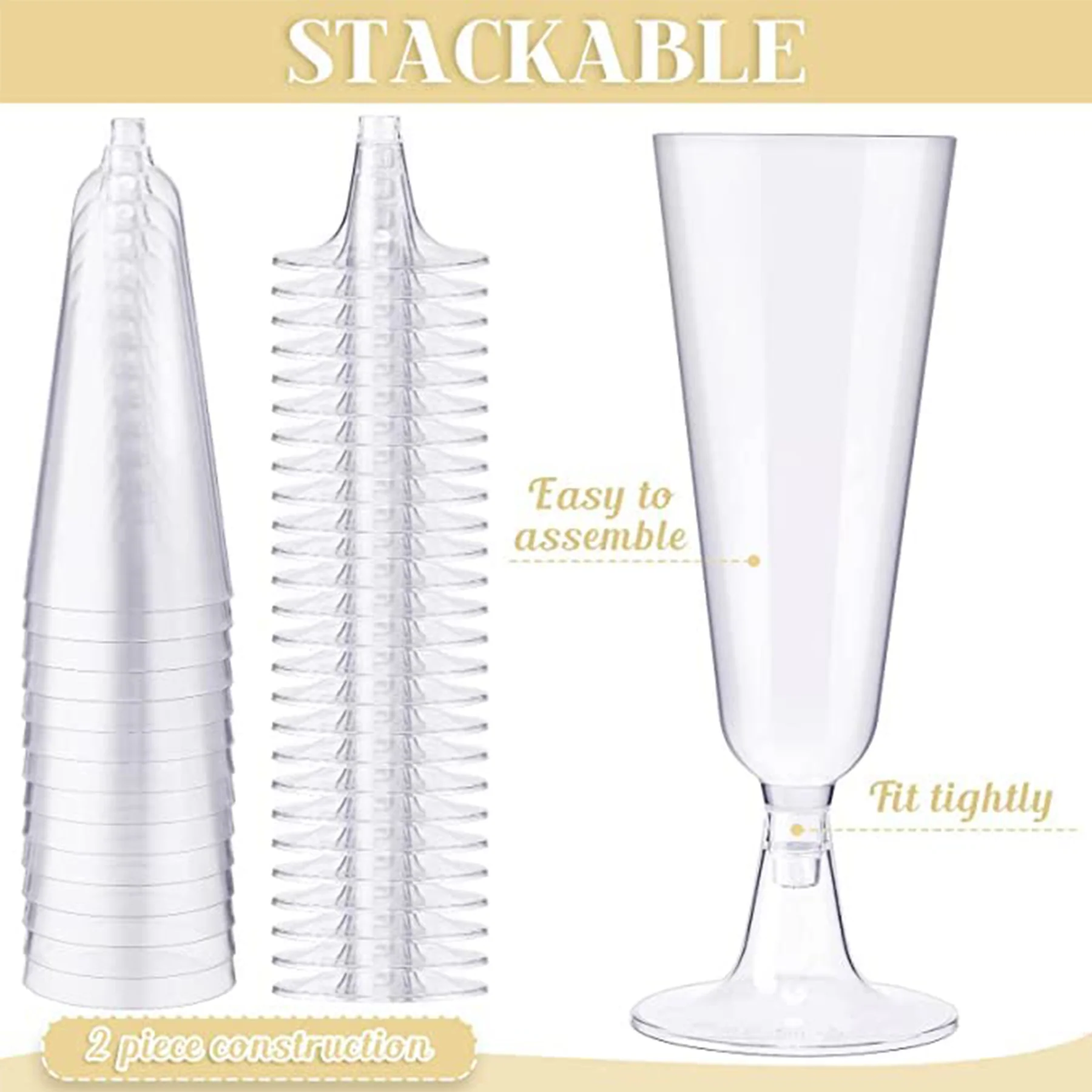 5 Oz Disposable Plastic Champagne Glass