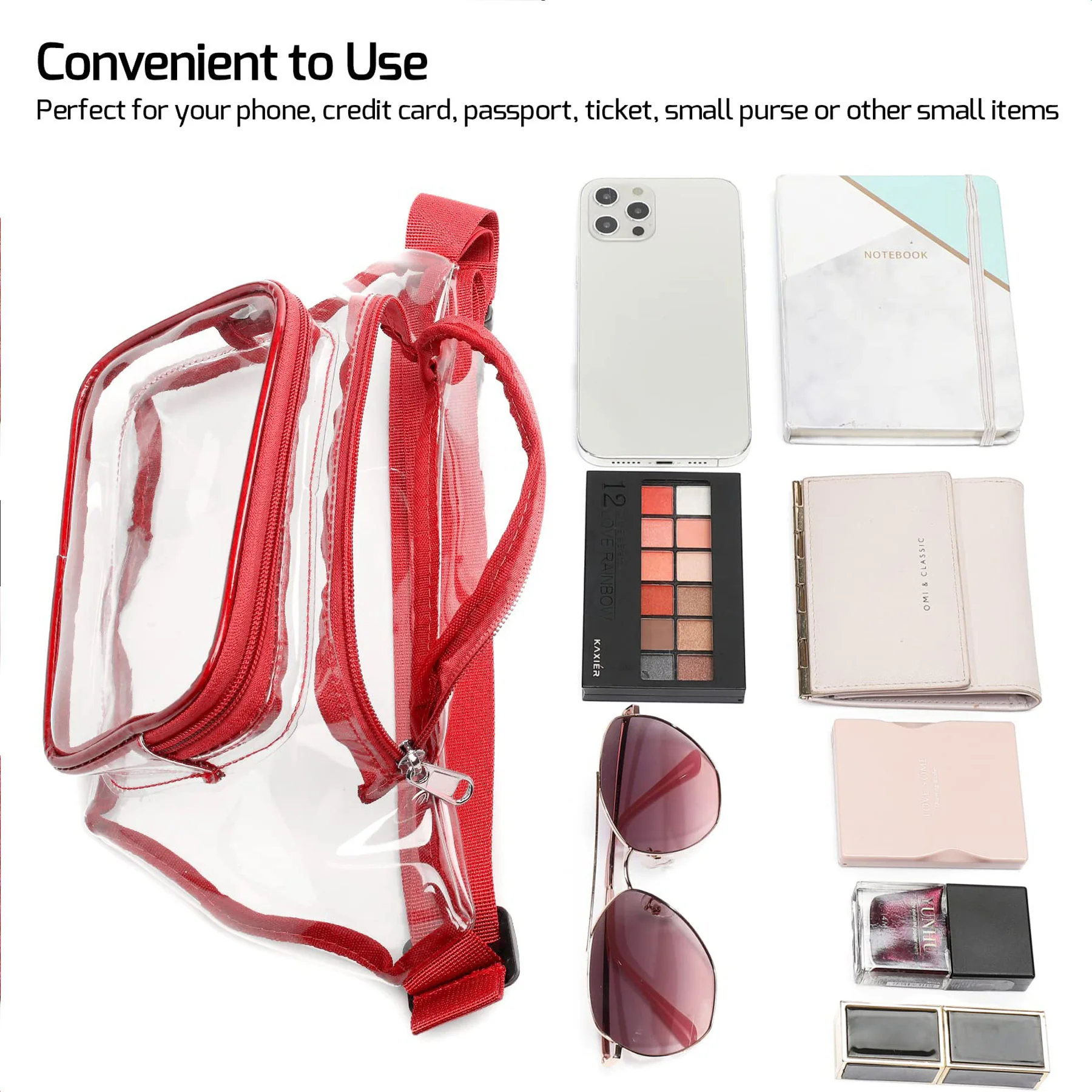 Clear Stadium Fanny Pack with Strap