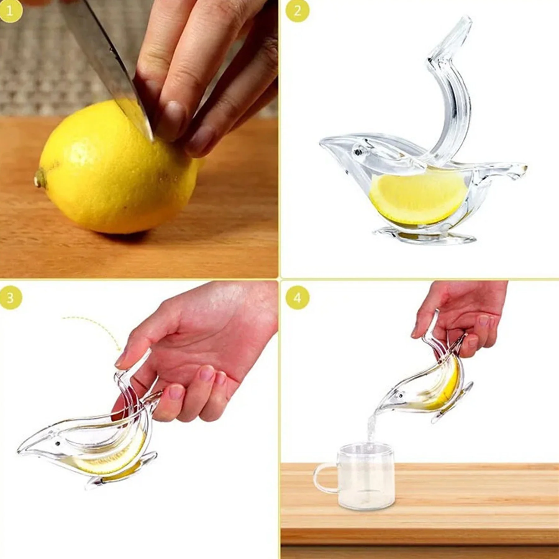 Bird Acrylic Portable Transparent Fruit Squeezer