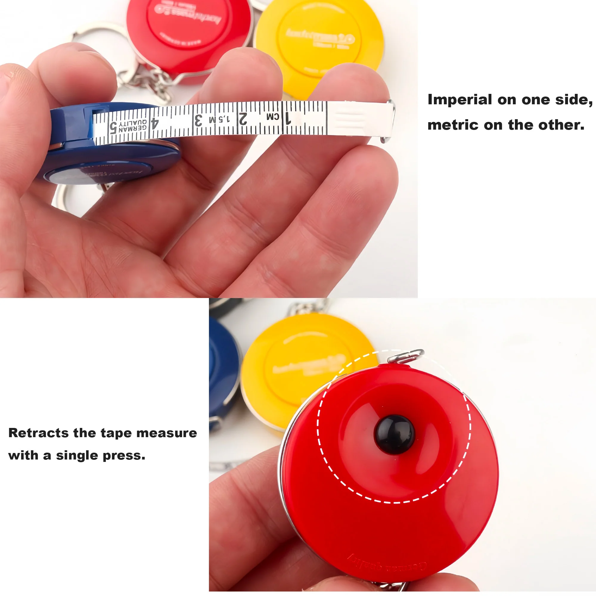 Retractable Measuring Tape With Keychain