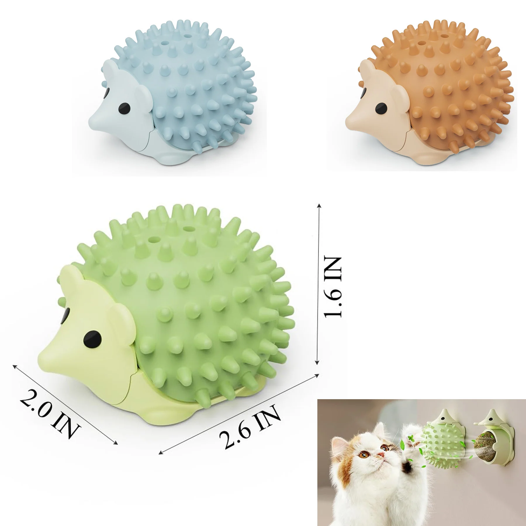 Cat Licking Catnip Ball Toy