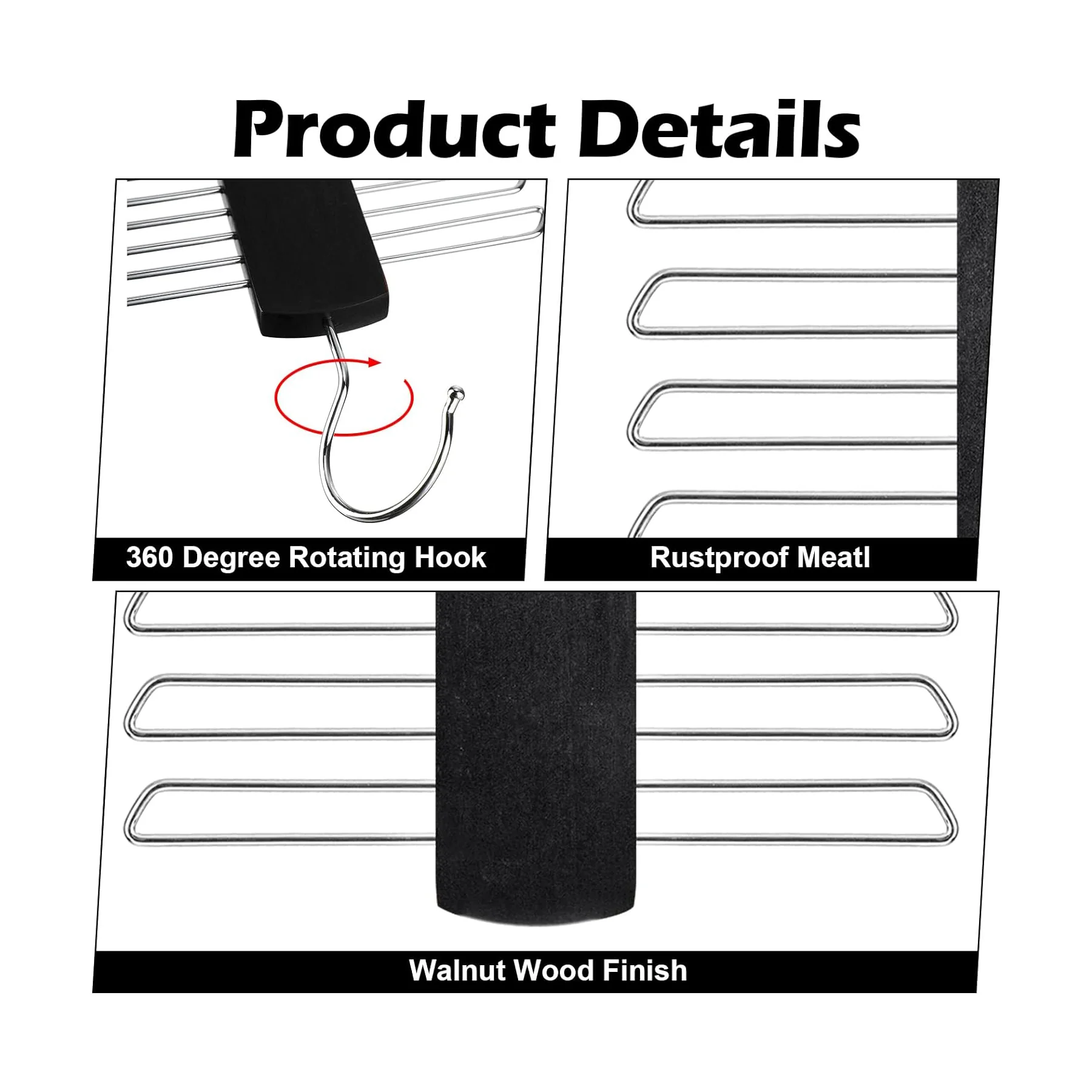 Wooden Necktie Belt Hanger