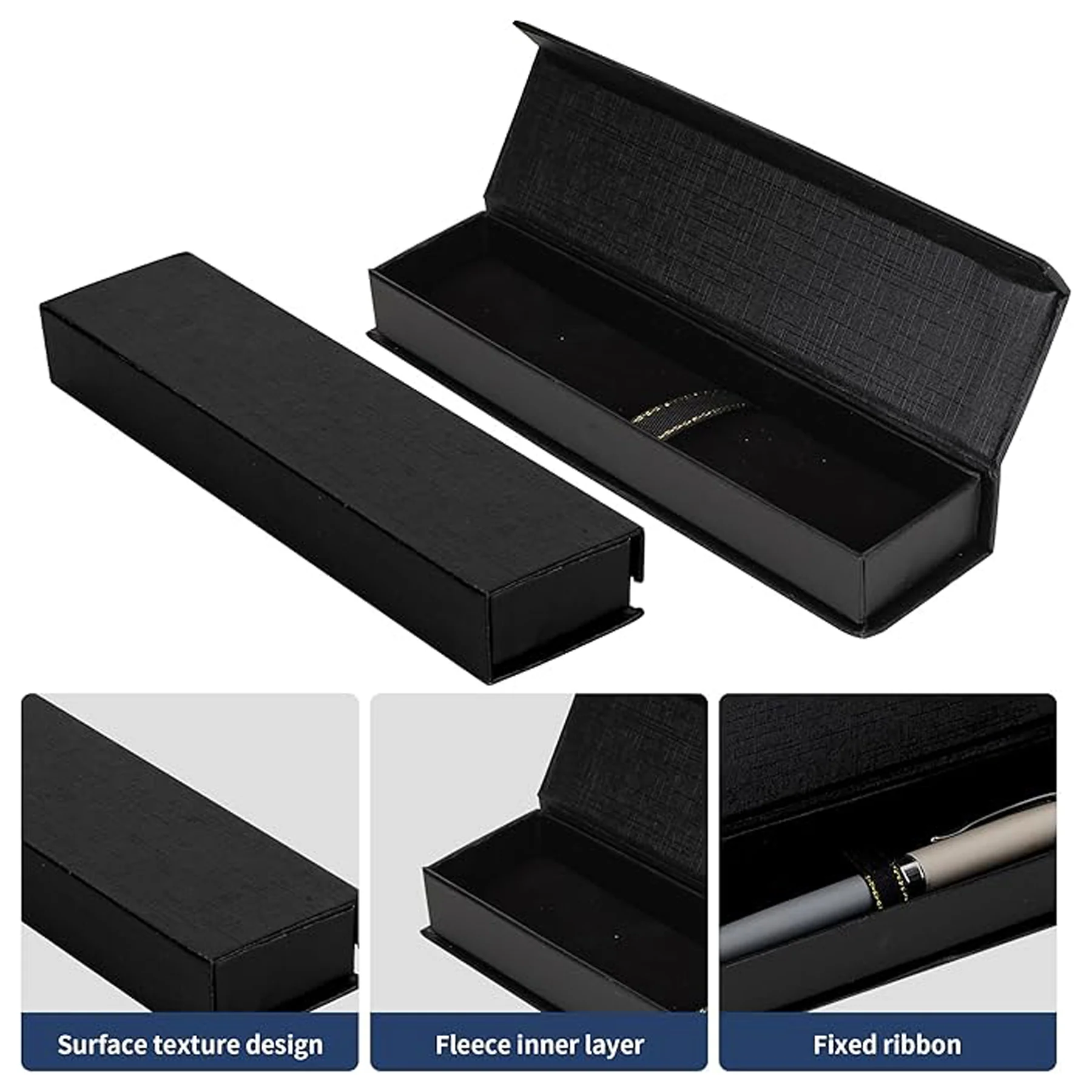 Empty Black Ballpoint Pens Gift Box