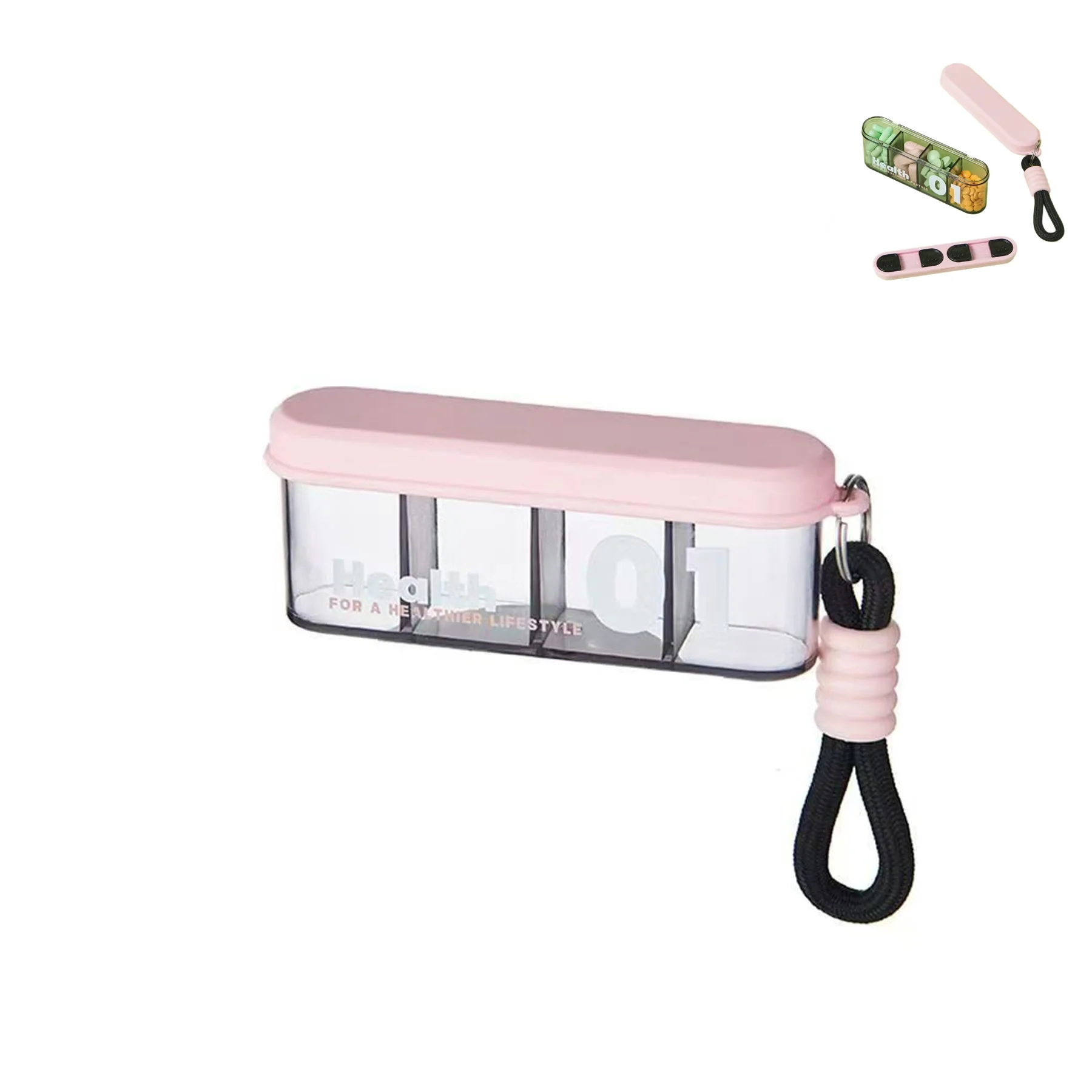 Portable Rectangular Pill Organizer