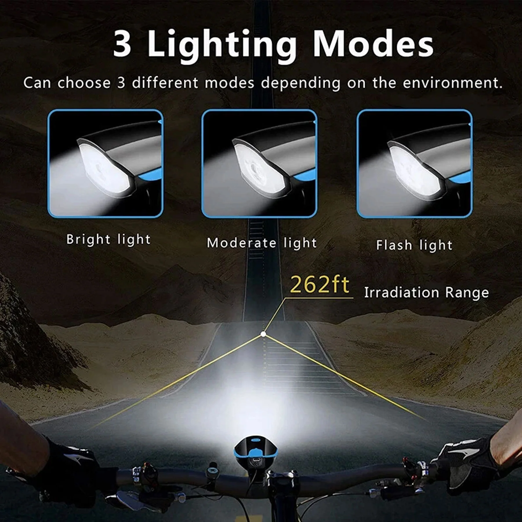 Bike Headlight with Horn