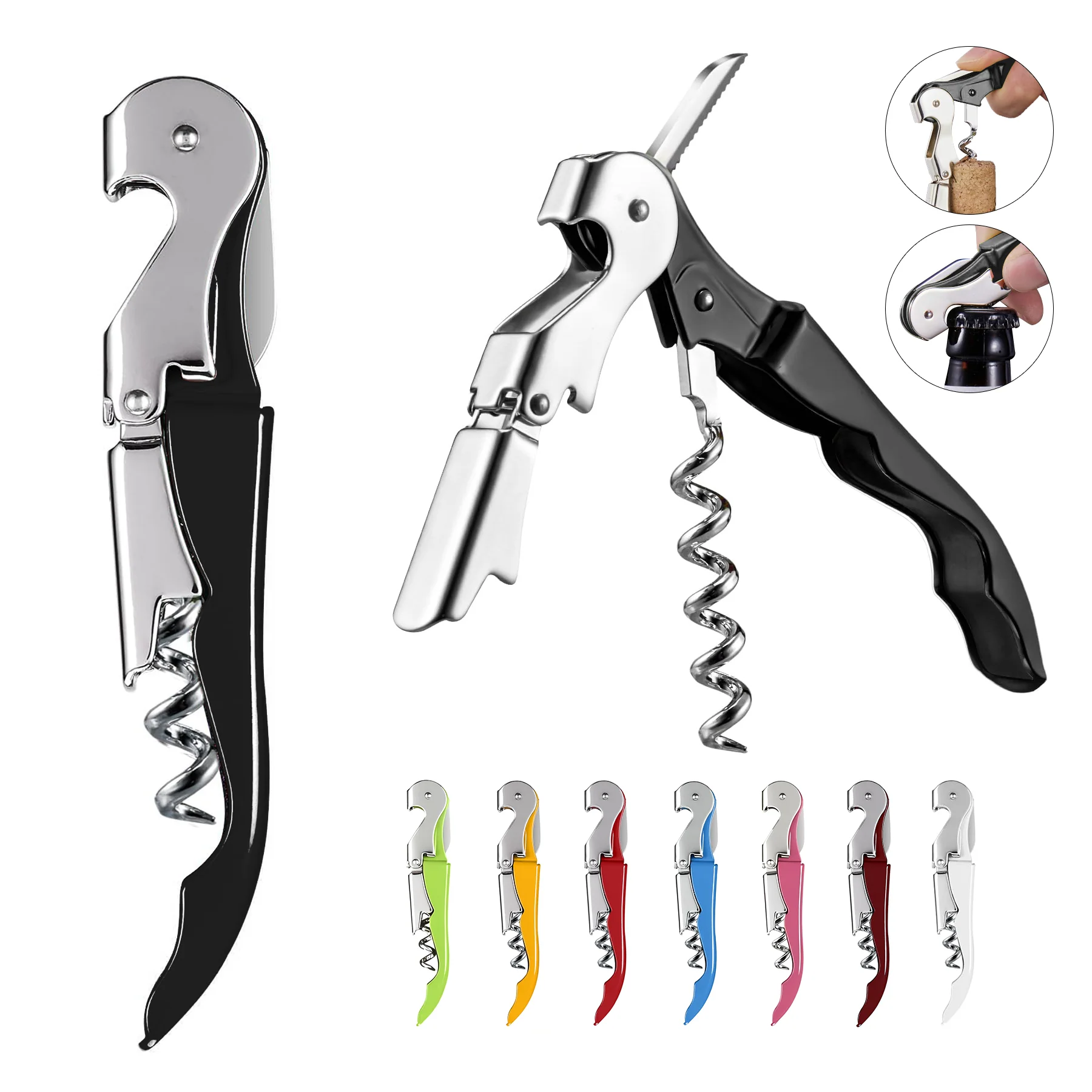 Manual Wine Bottle Opener Double Hinged