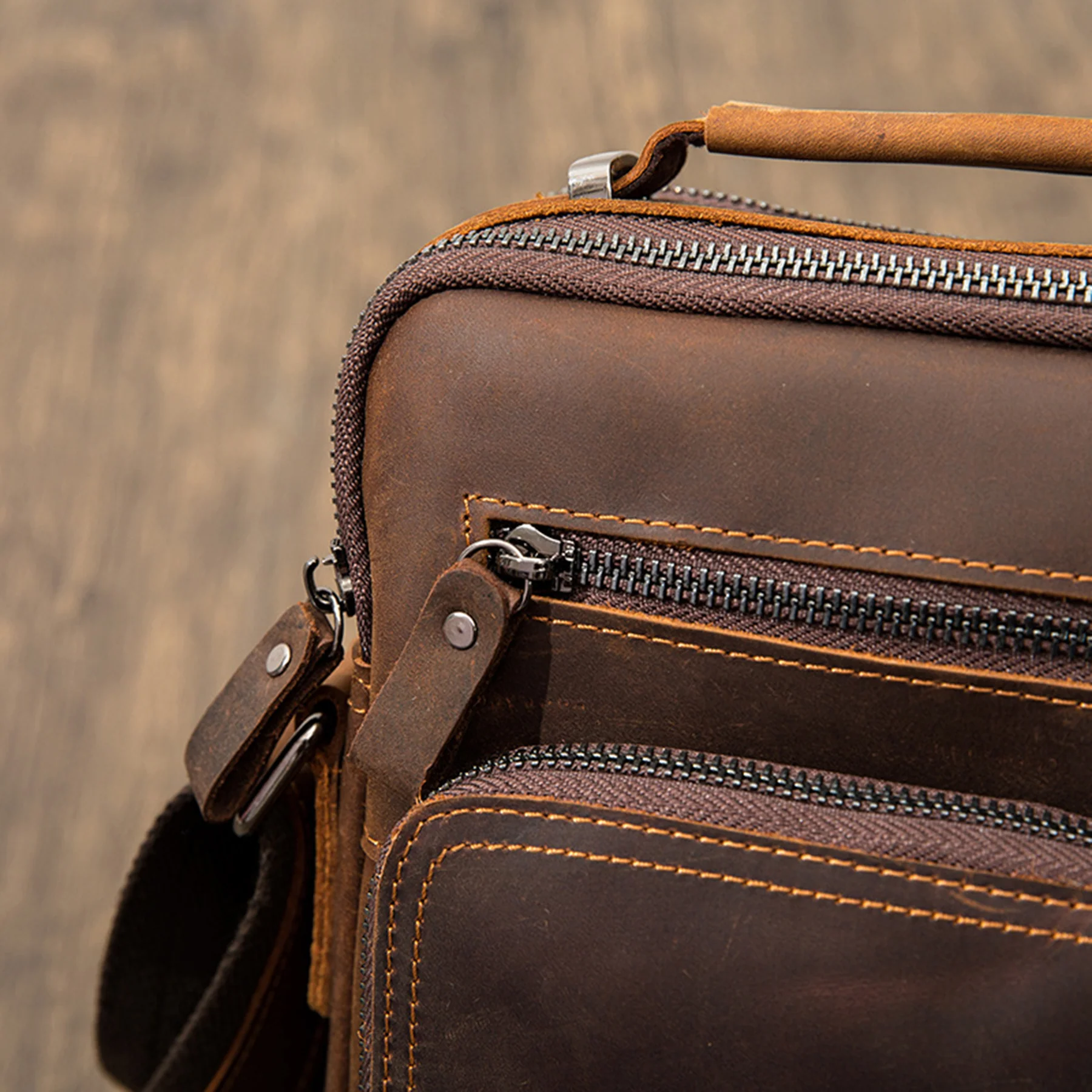 Leather Messenger Bag