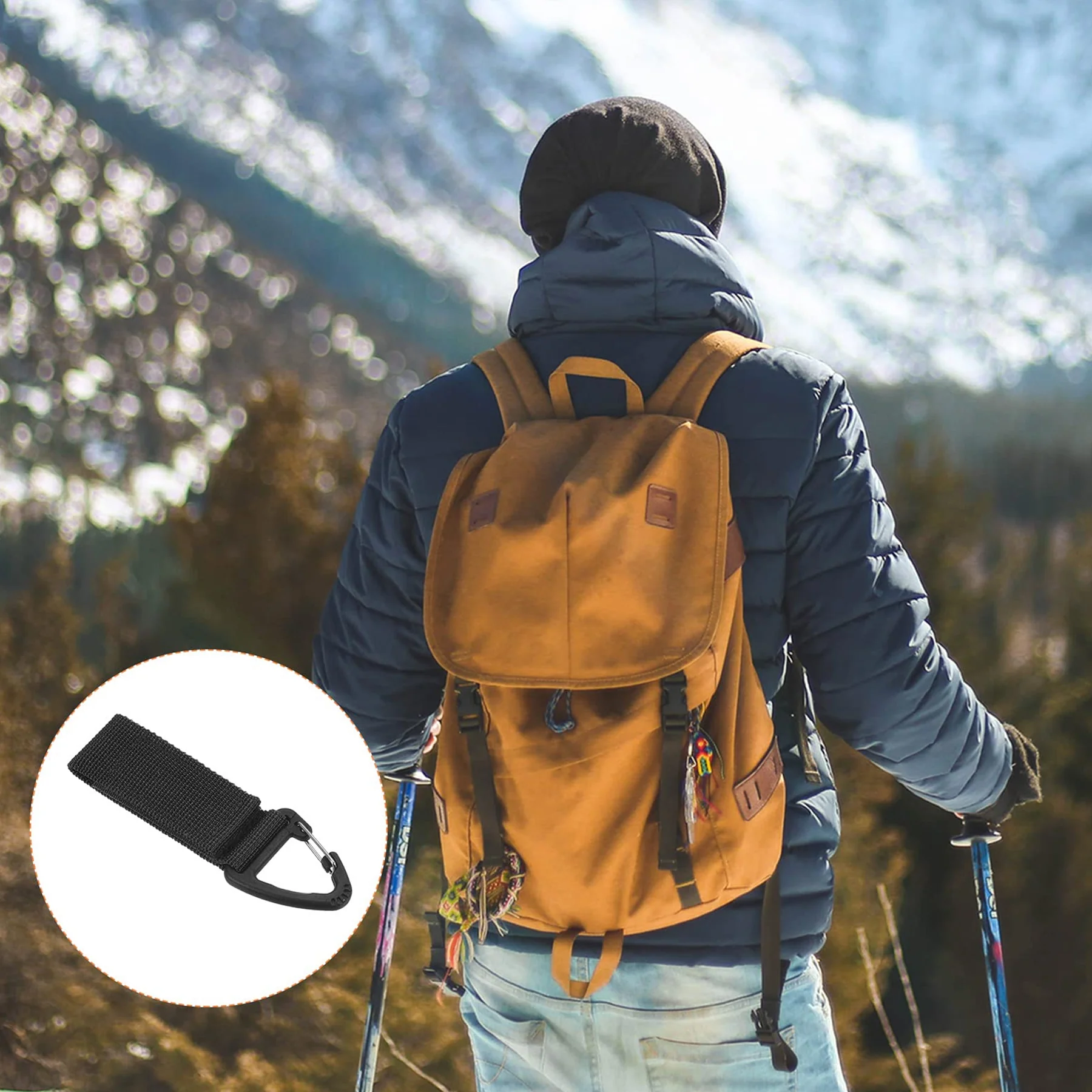 Nylon Webbing Backpack Hanging Buckle