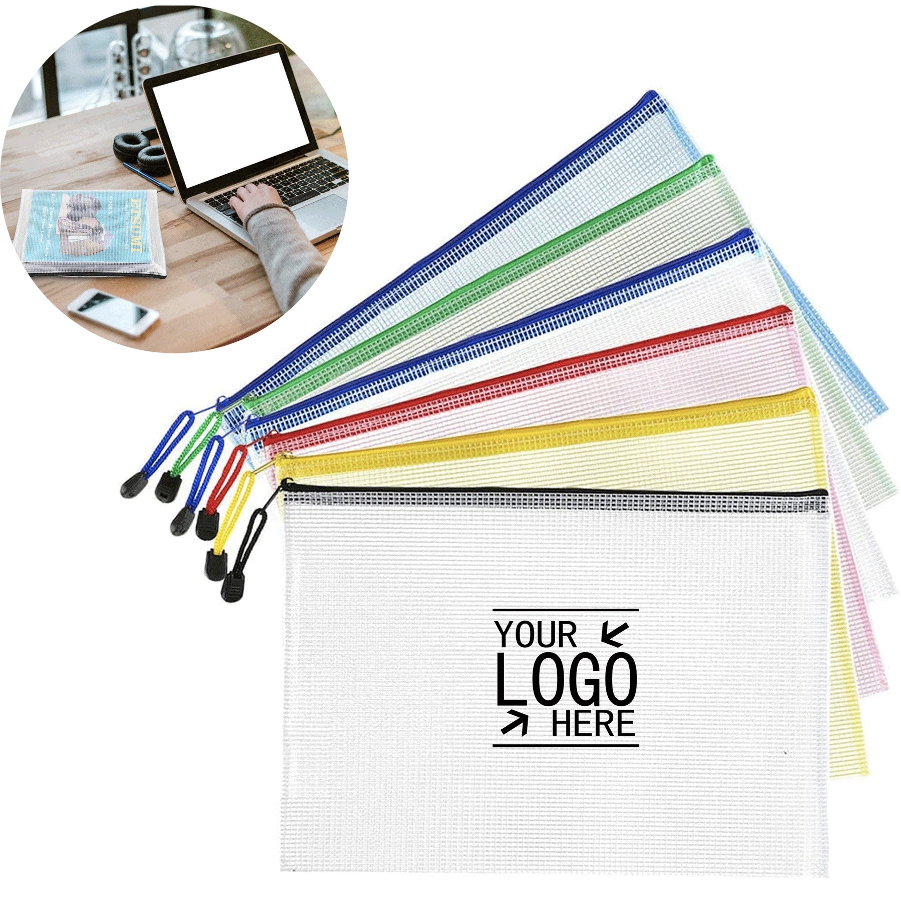 Plastic Mesh Zipper Pouch