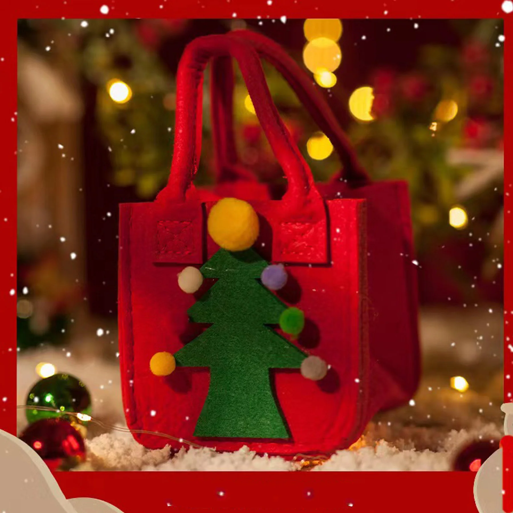 Felt Christmas Gift Tote Bag