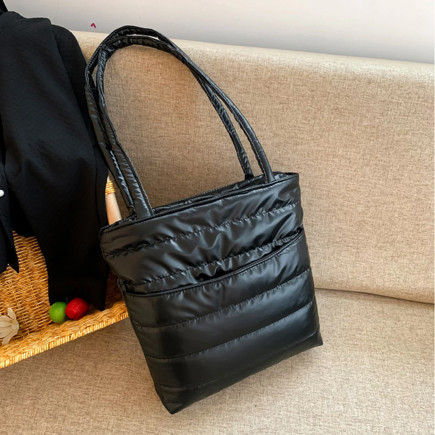 Large Capacity Nylon Tote Bag for Women, Shoulder Bag