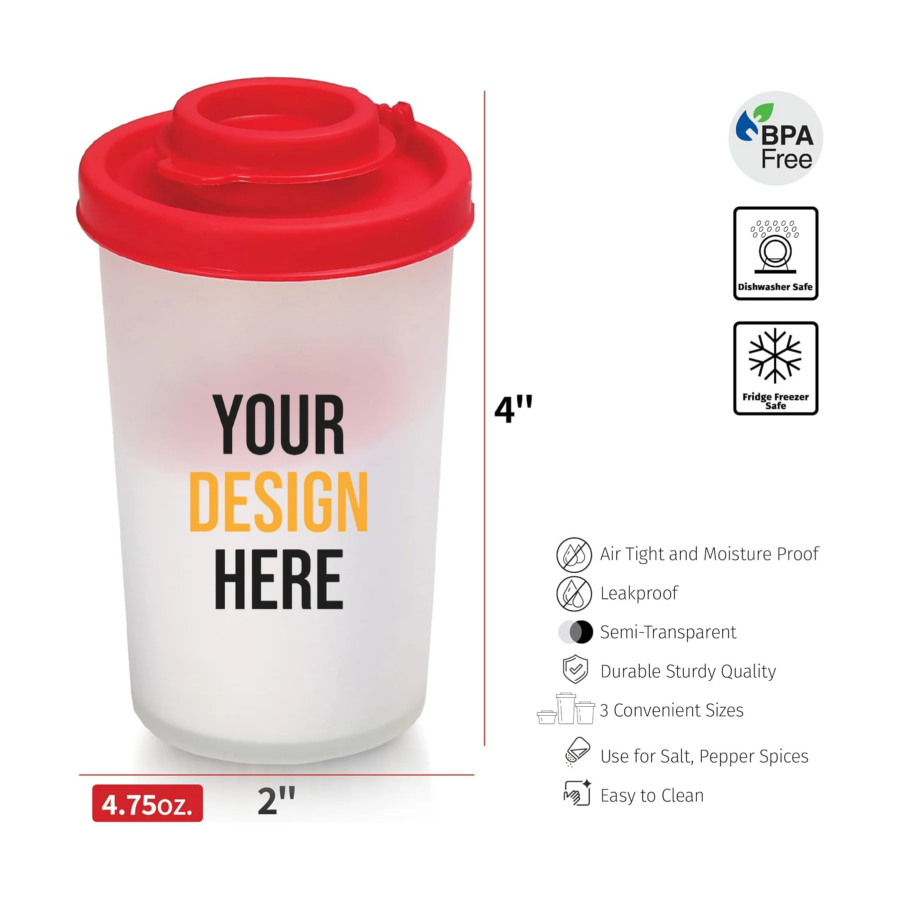Large Plastic Airtight Dry Spice Bottles
