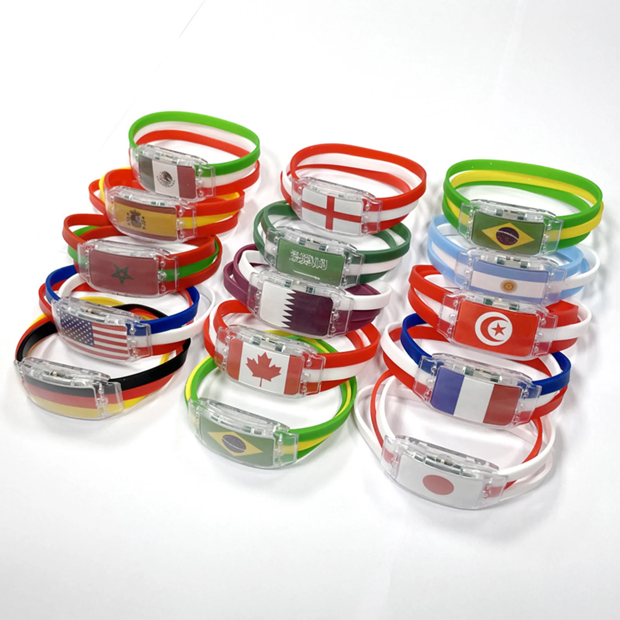 Silicone LED Flag Bracelet