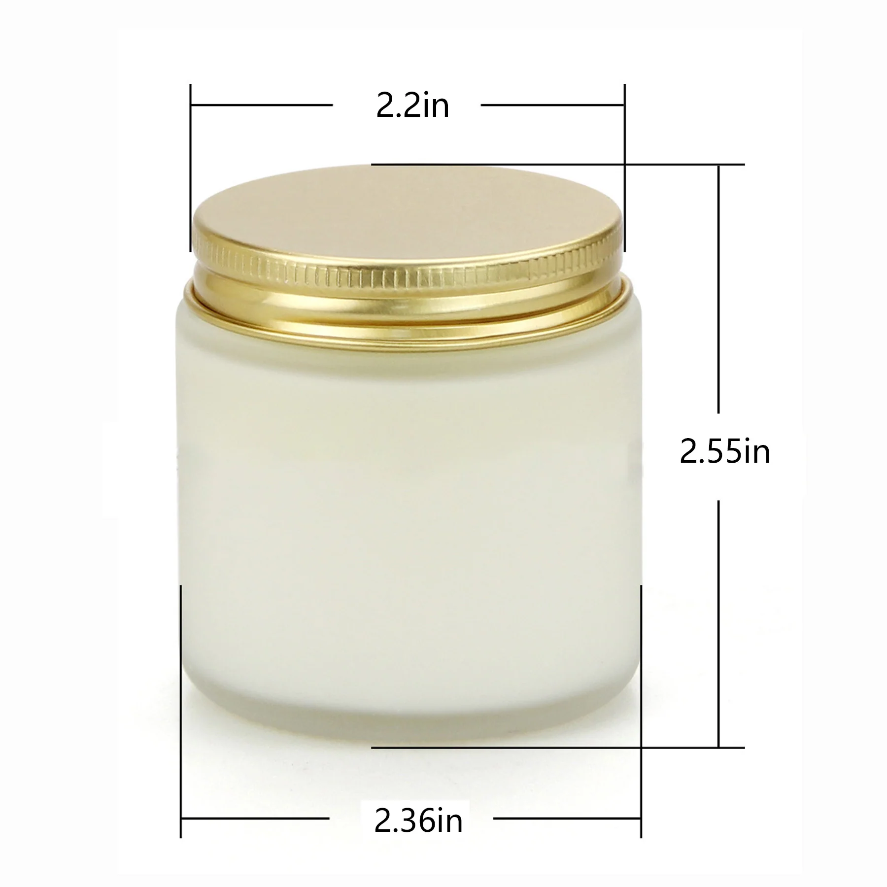 Frosted Glass Scented Candle Jar