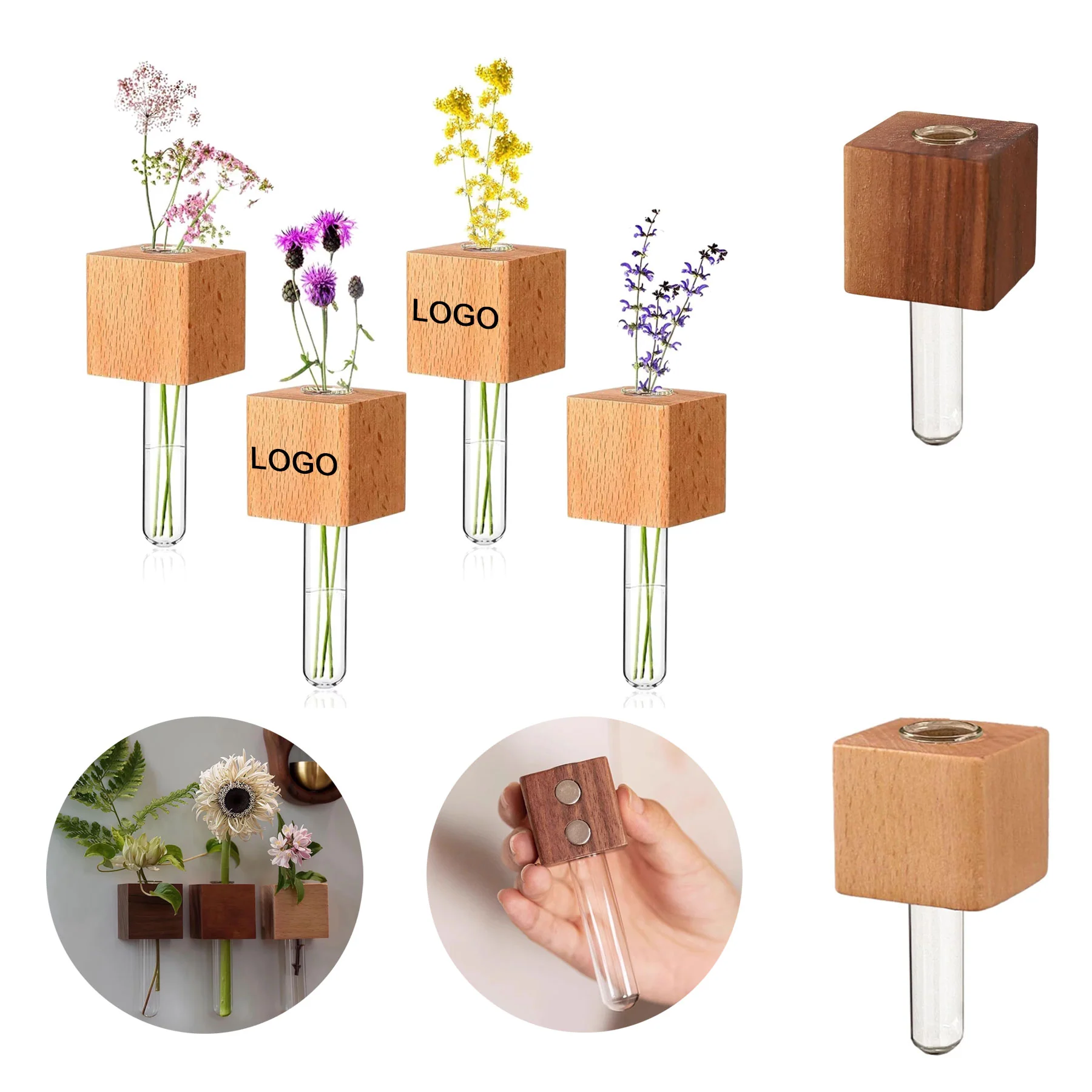 Fridge Magnets Flower Vase