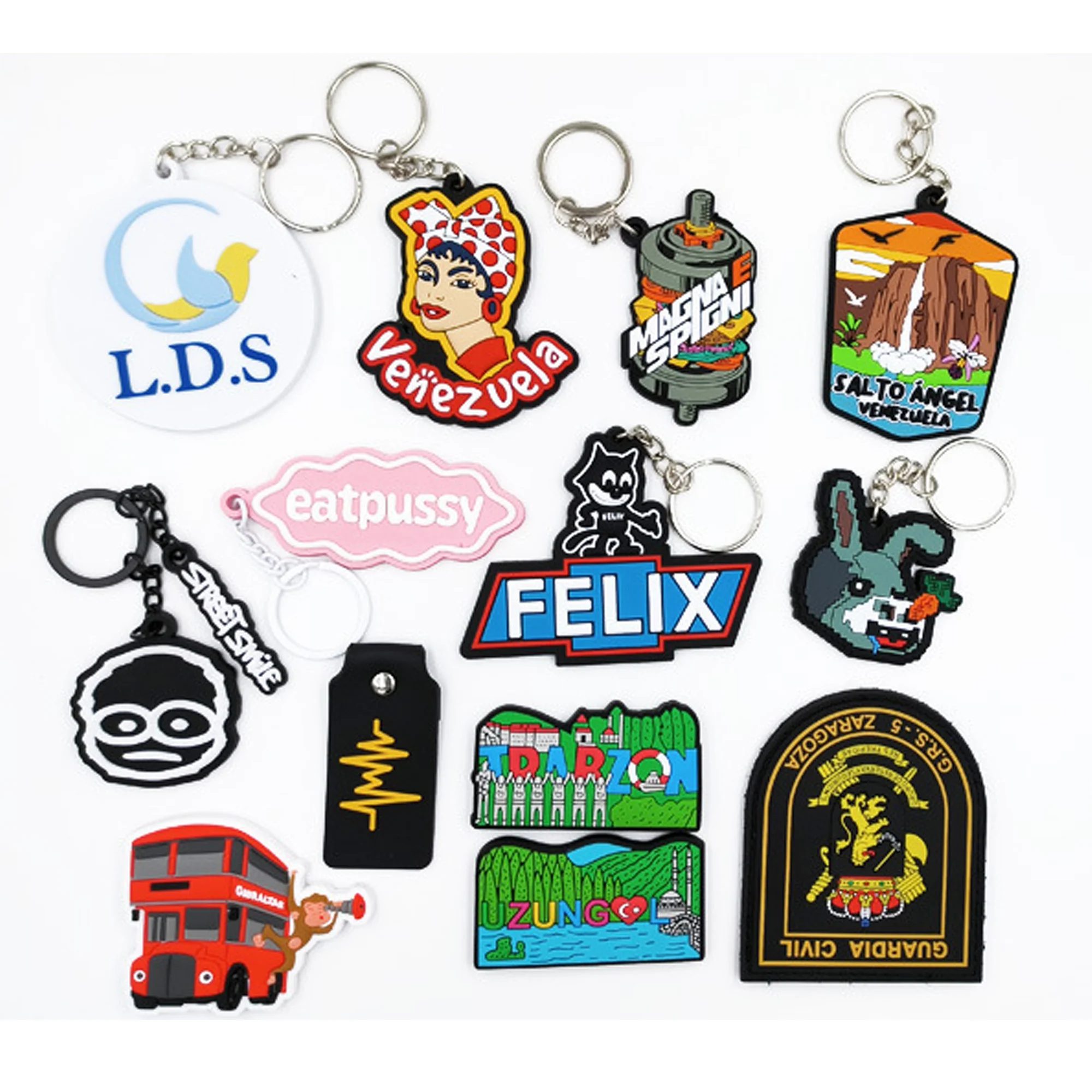 Pvc- 2D Custom Shaped Keychains