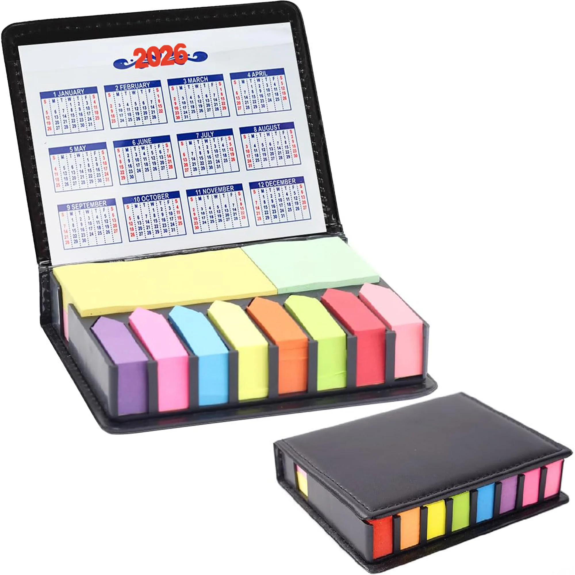 Executive Pu Sticky Note Box Set With Calendar