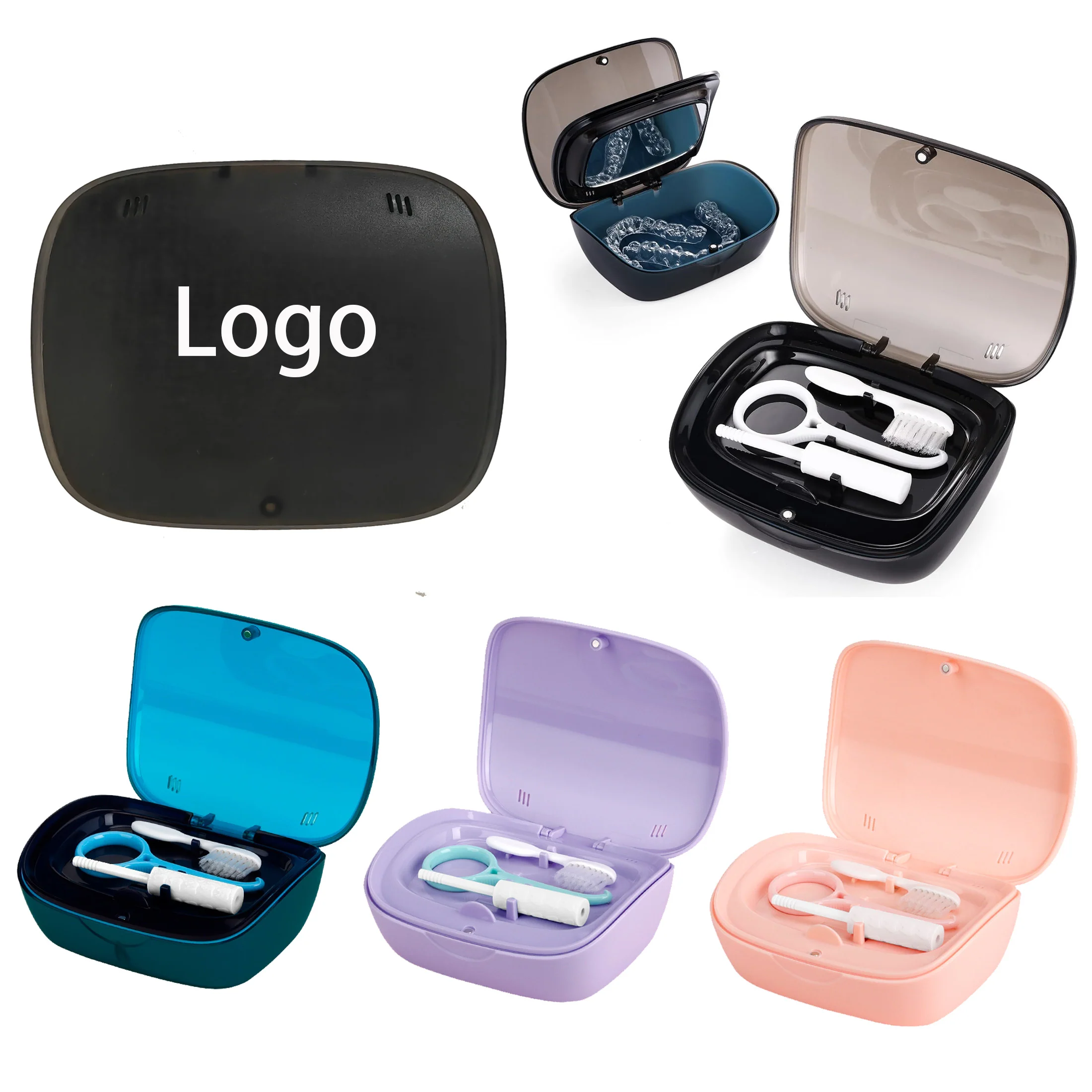 Double Layer Invisible Braces Retainer Storage Box