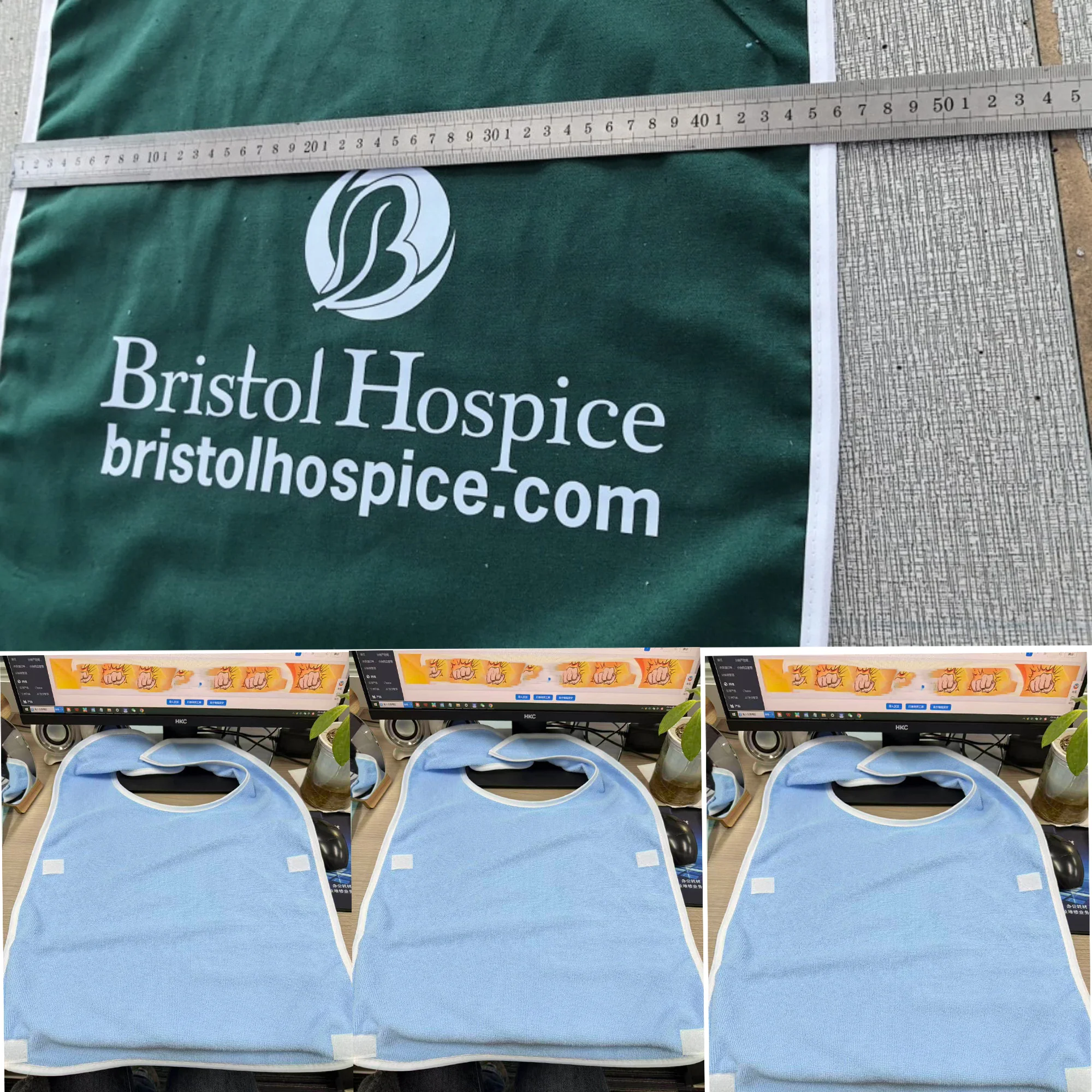 Waterproof  Adult Bibs With Pocket