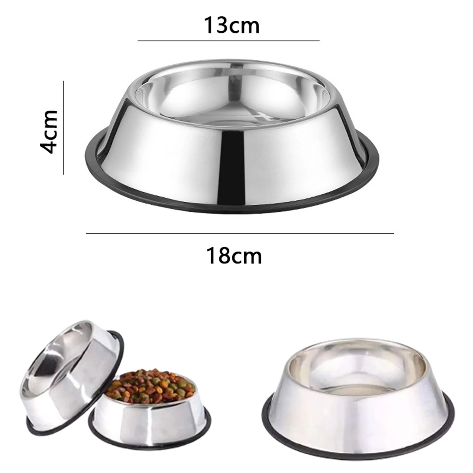12 Oz Stainless Steel Pet Feeding Bowl