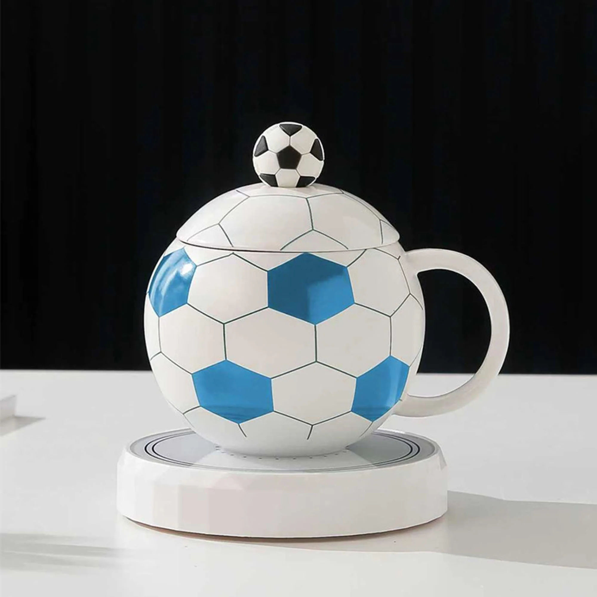 Football-Shaped Ceramic Mug