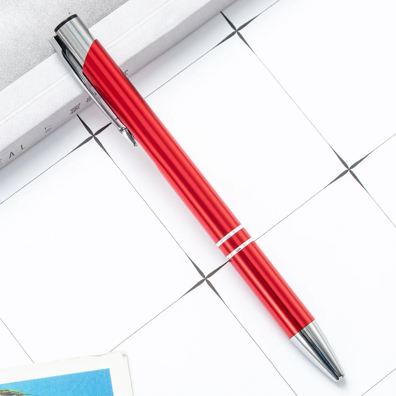 Custom Logo Aluminum Retractable Ballpoint Pen