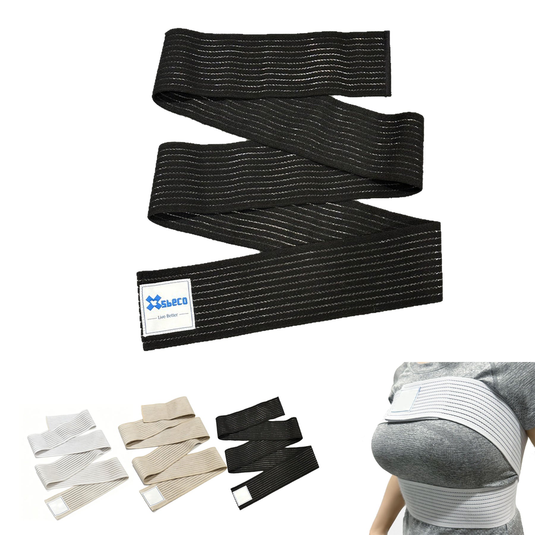 Adjustable Breast Support Compression Band