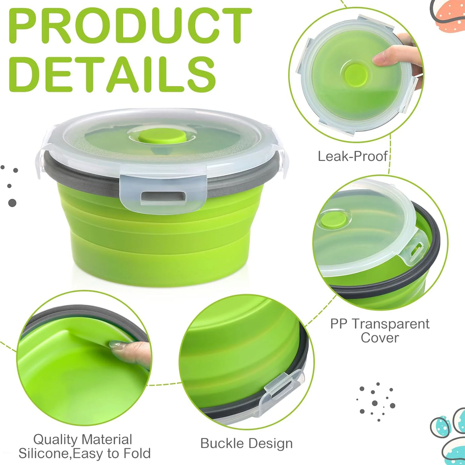 16.7 oz Collapsible Lunch Box
