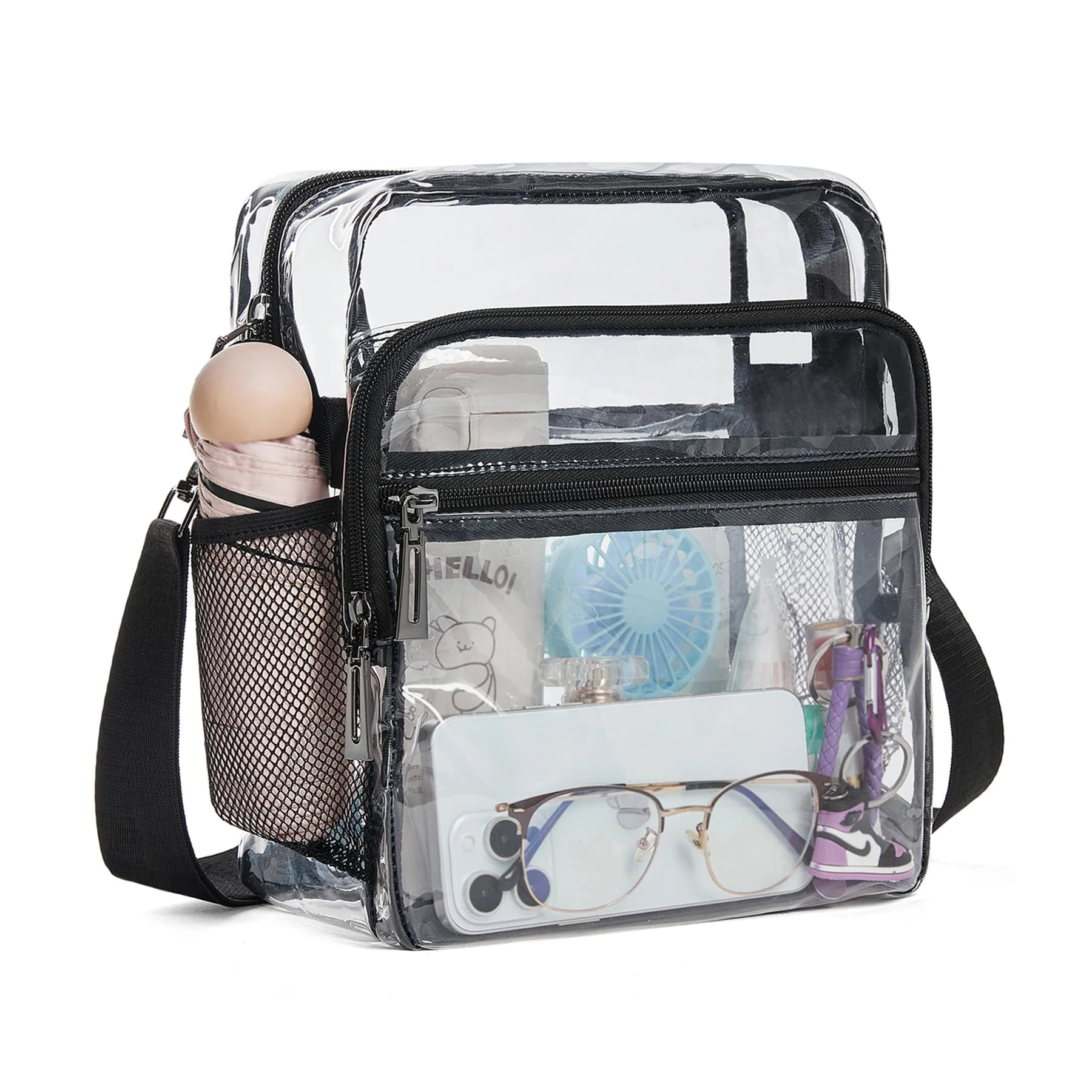 Clear PVC Crossbody Stadium Bag