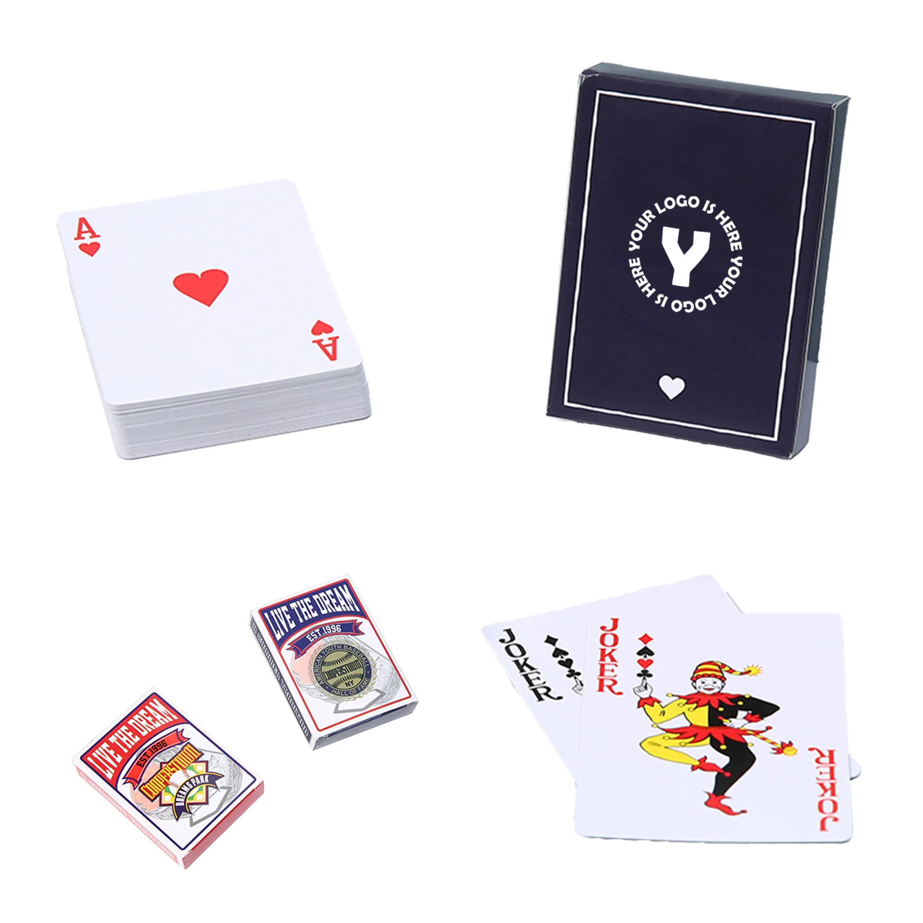 Full Color Custom Back Poker Size Playing Cards