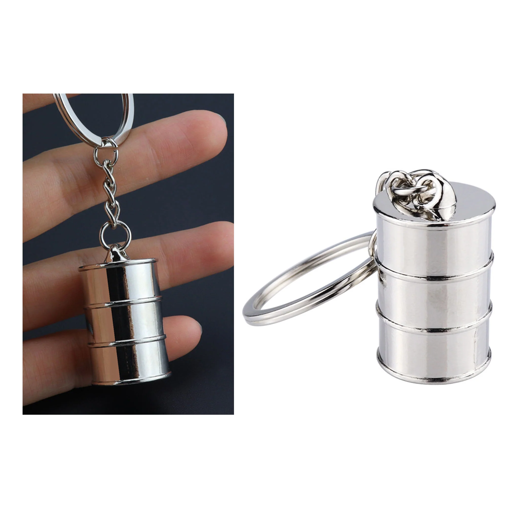 Alloy Oil Drum Key Chain