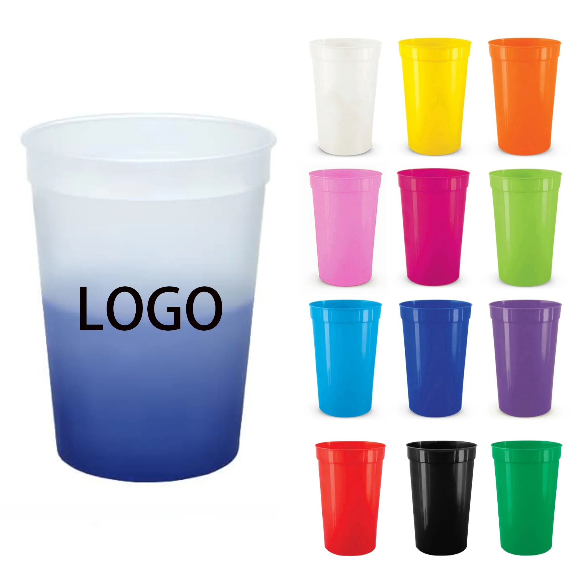 12oz Color Changing Stadium Cup