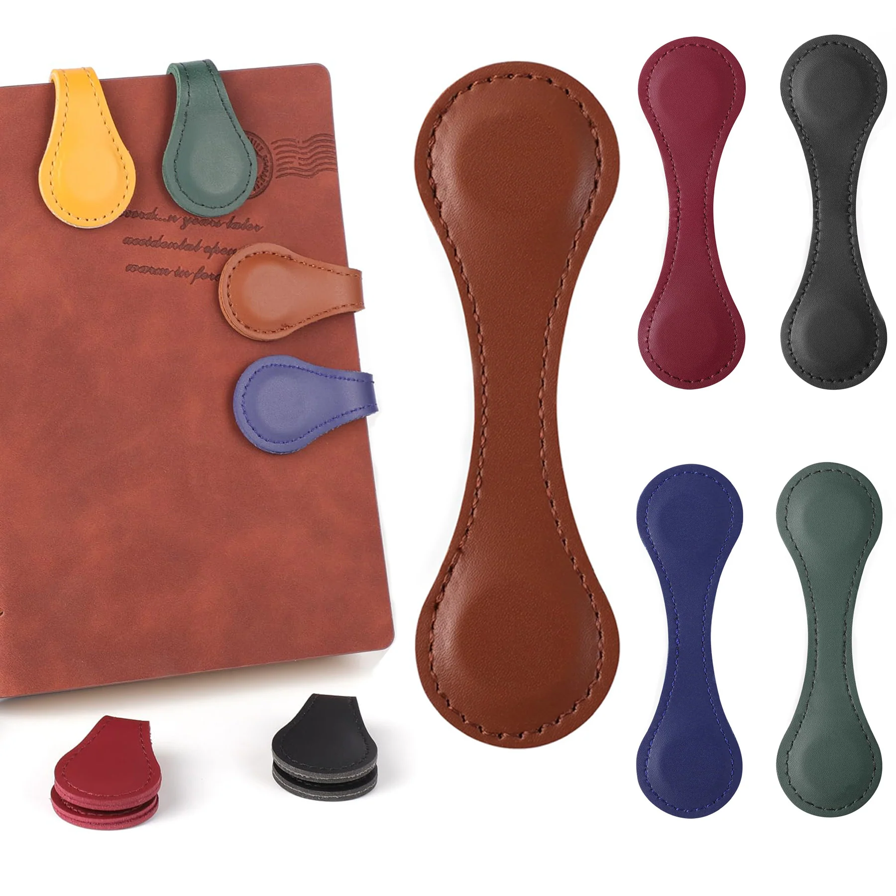 Vintage Leather Magnetic Book Clip