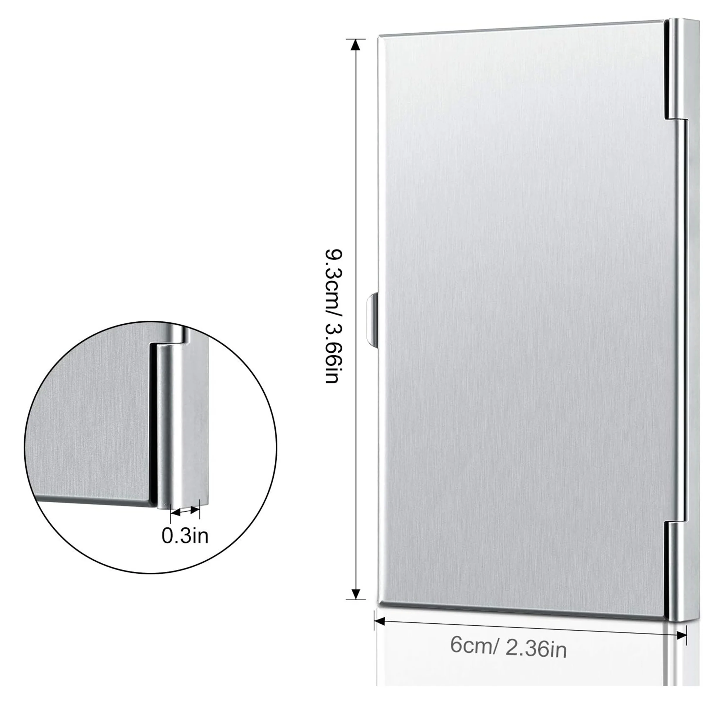Aluminum Alloy Flip Cover Slim Name Cards Case