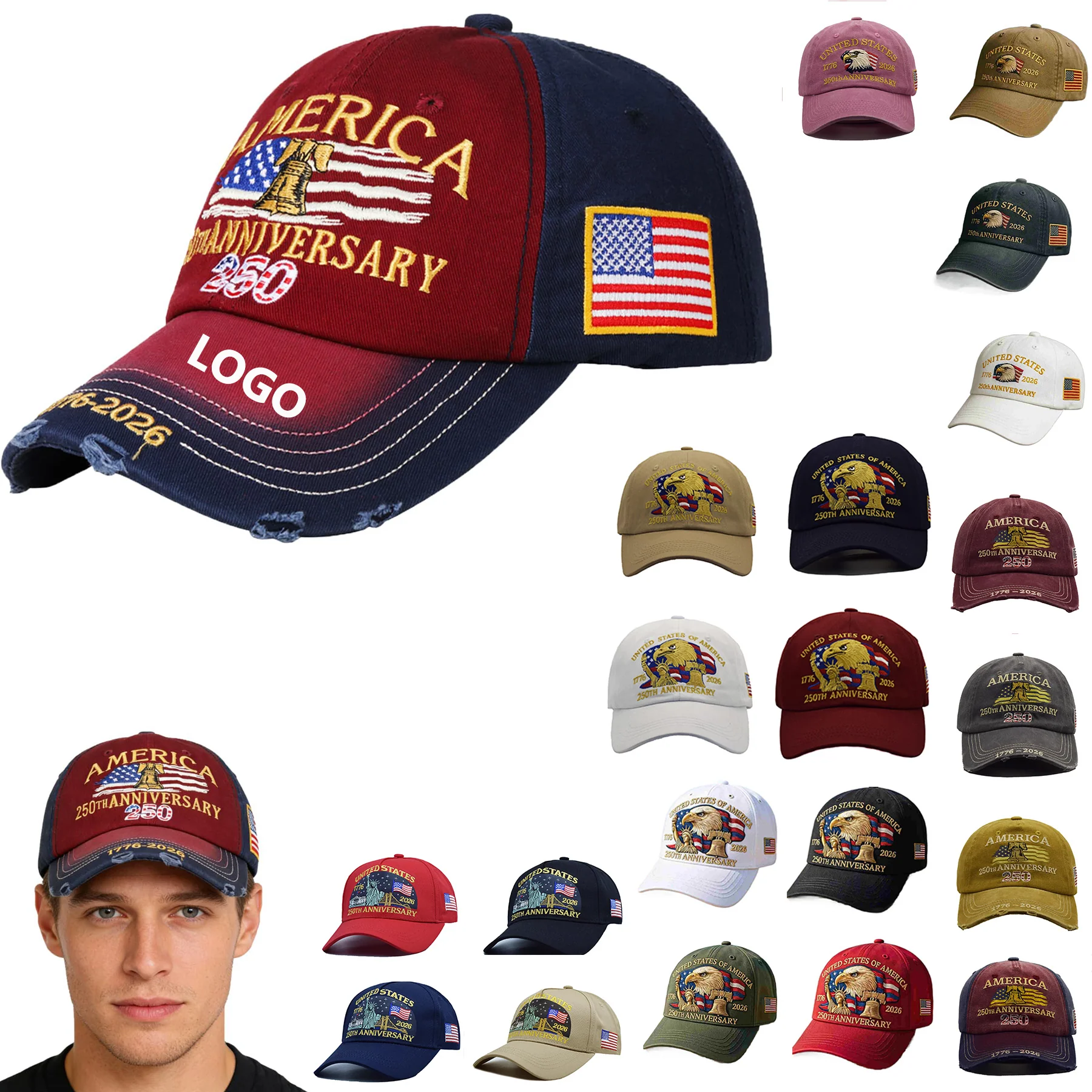 United States 250th Anniversary Embroidered Cap