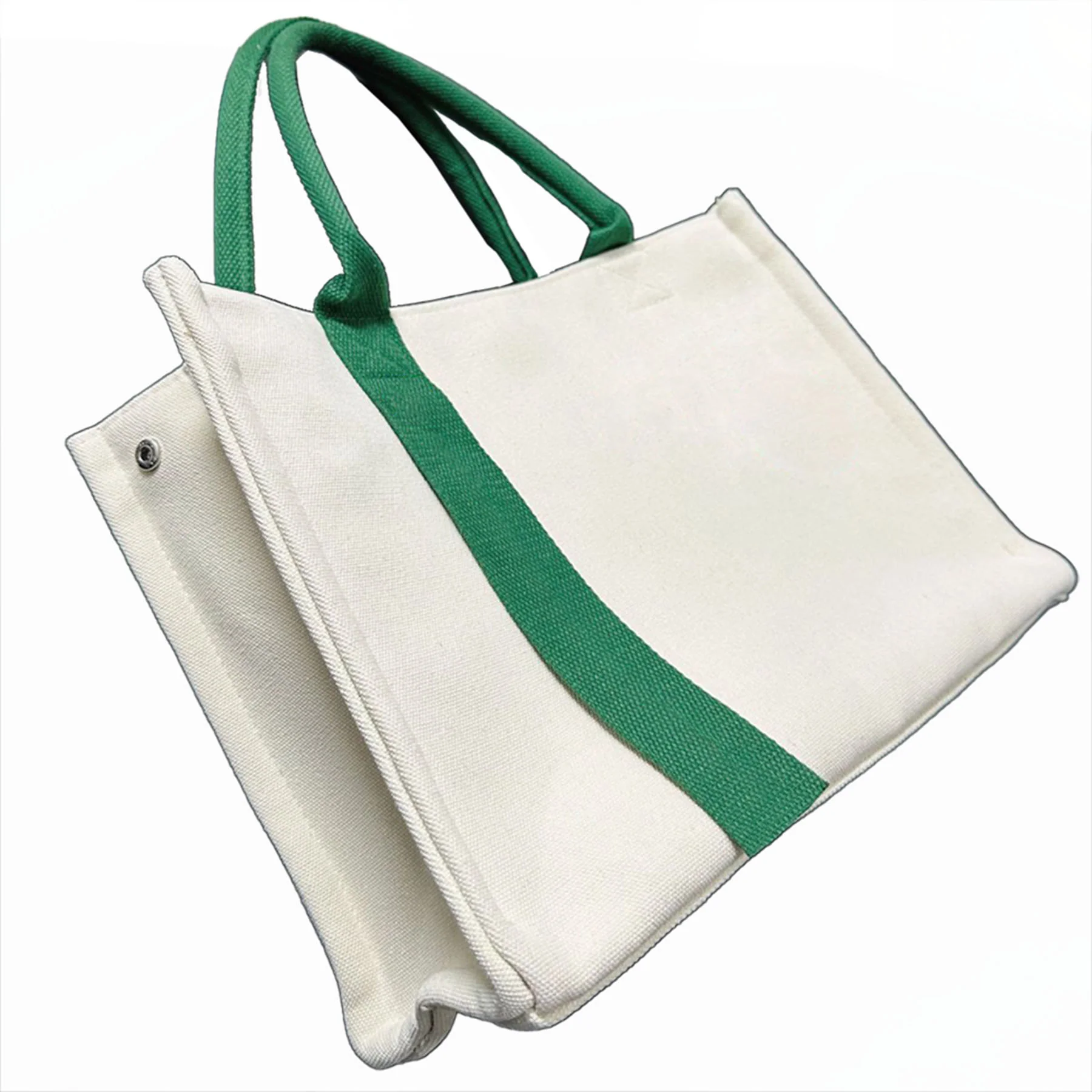 Canvas Bag With Ribbon Design
