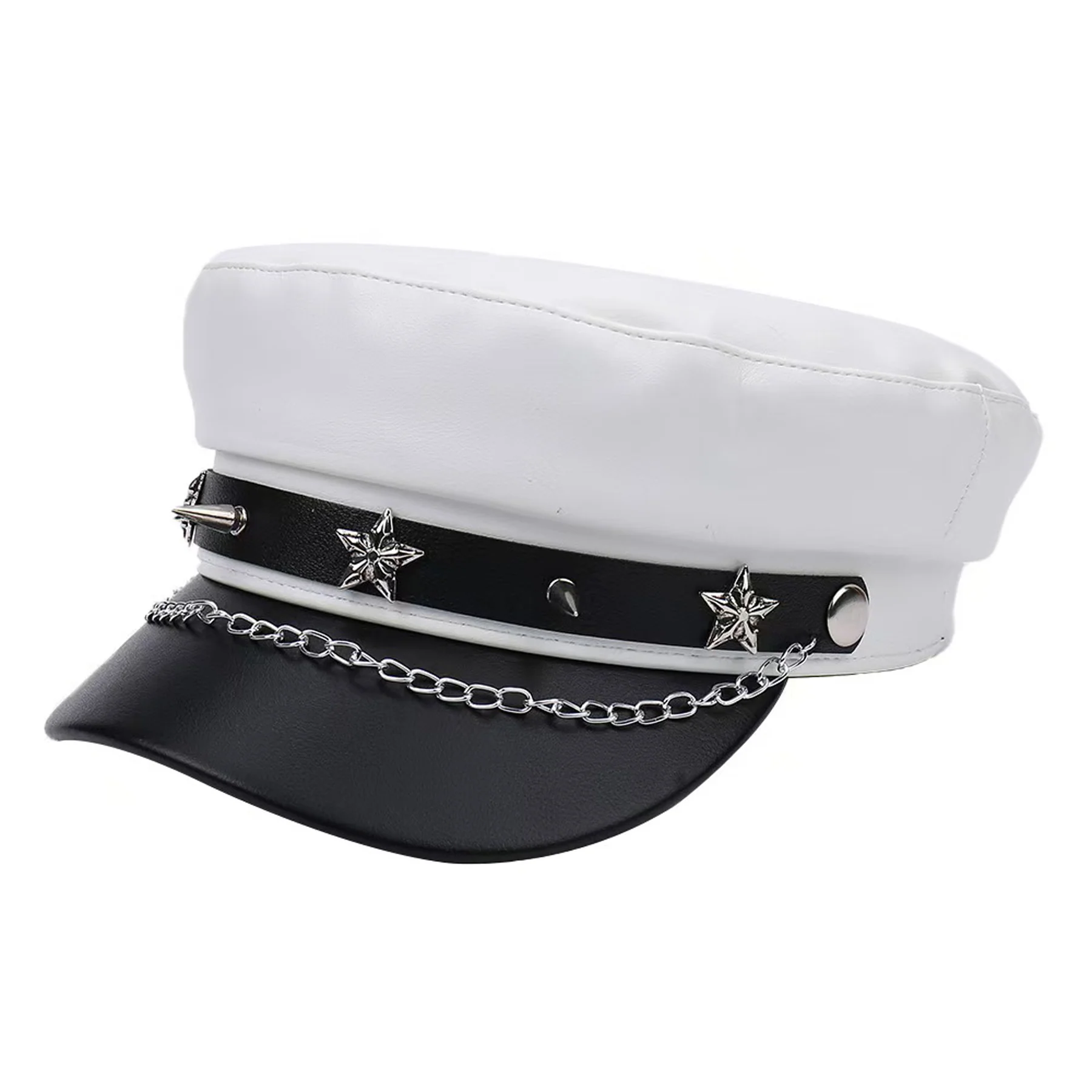 Chained Military Flat Top Cap