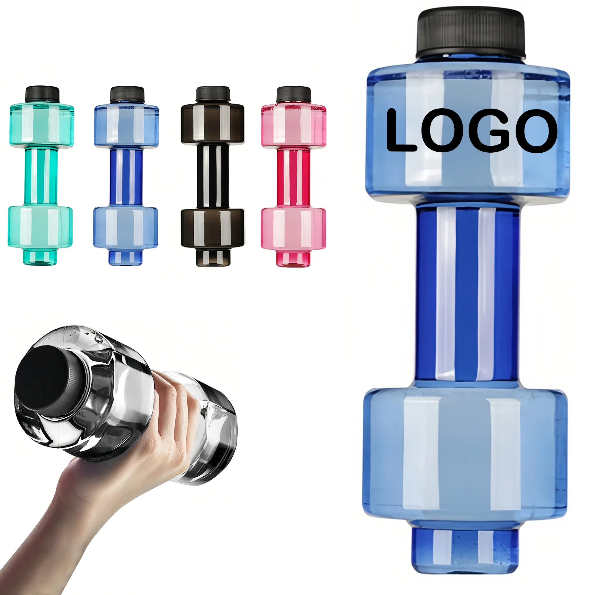 18oz Dumbbell Shaped Water Bottle