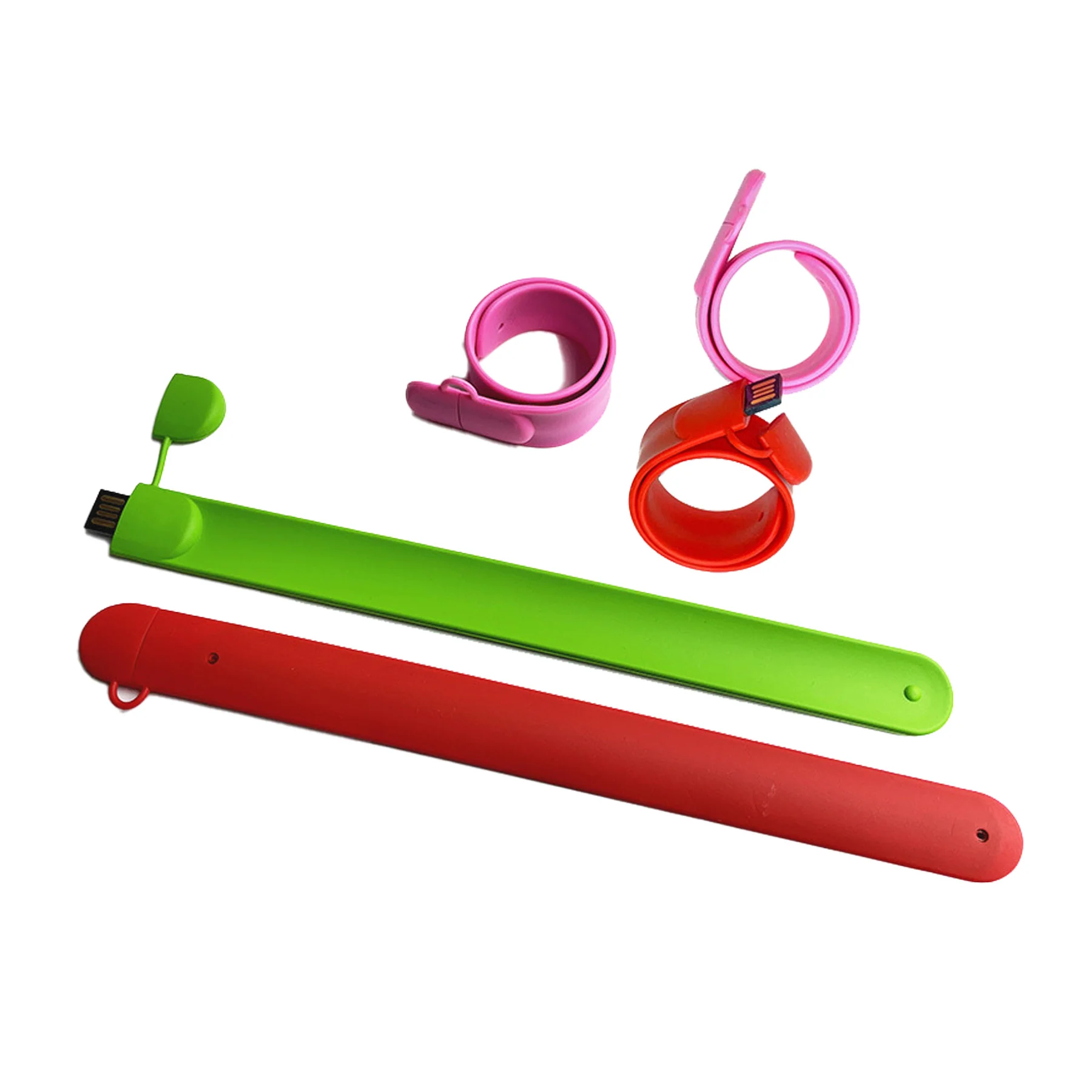Silicone Slap Bracelets 64G Usb 2.0 Flash Drives