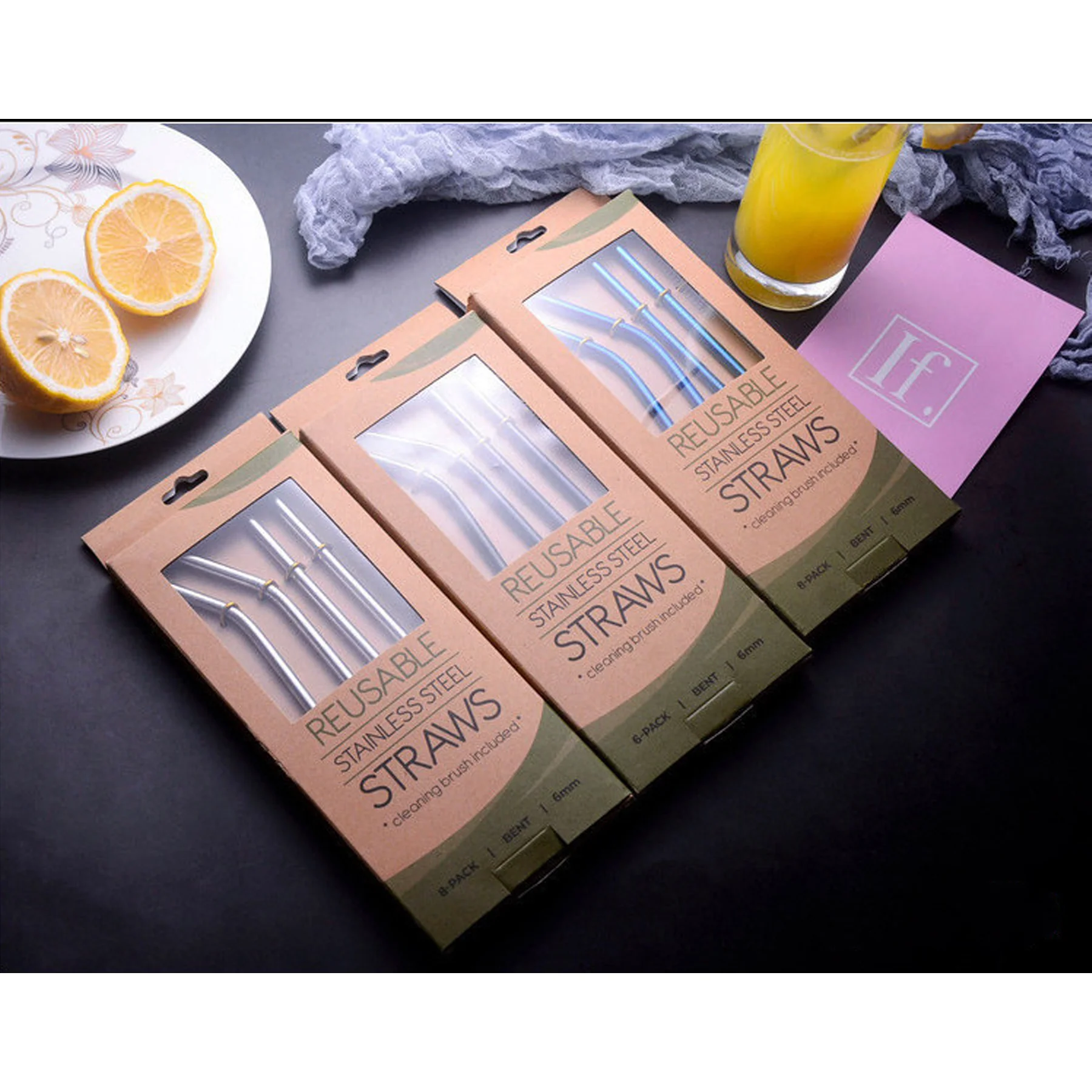 Stainless Steel Straw Set