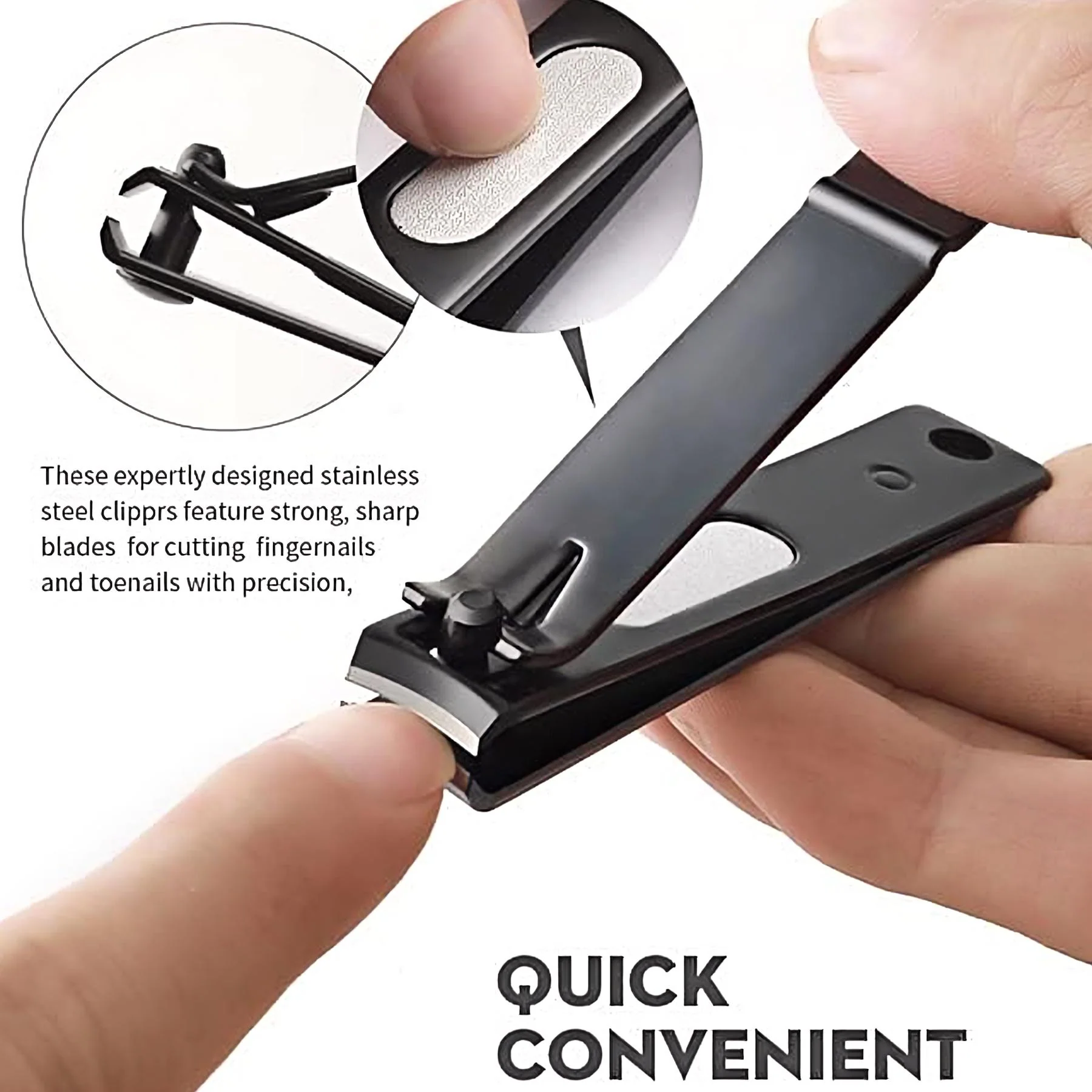 Matte Stainless Steel Nail Clippers Manicure Tools