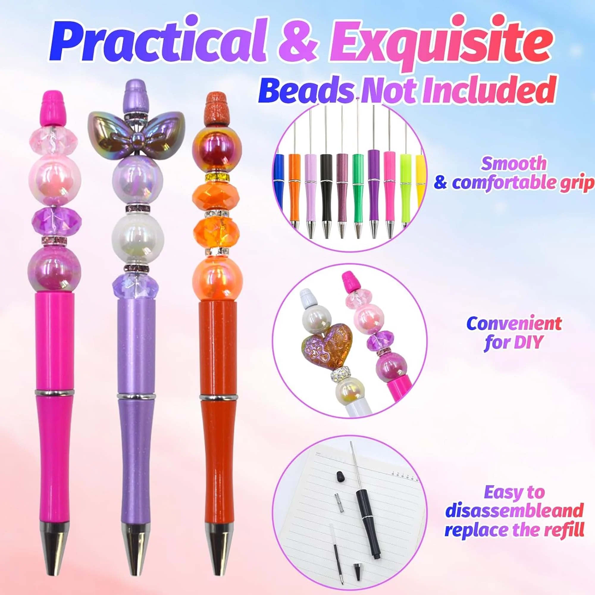 Plastic Beadable Pens