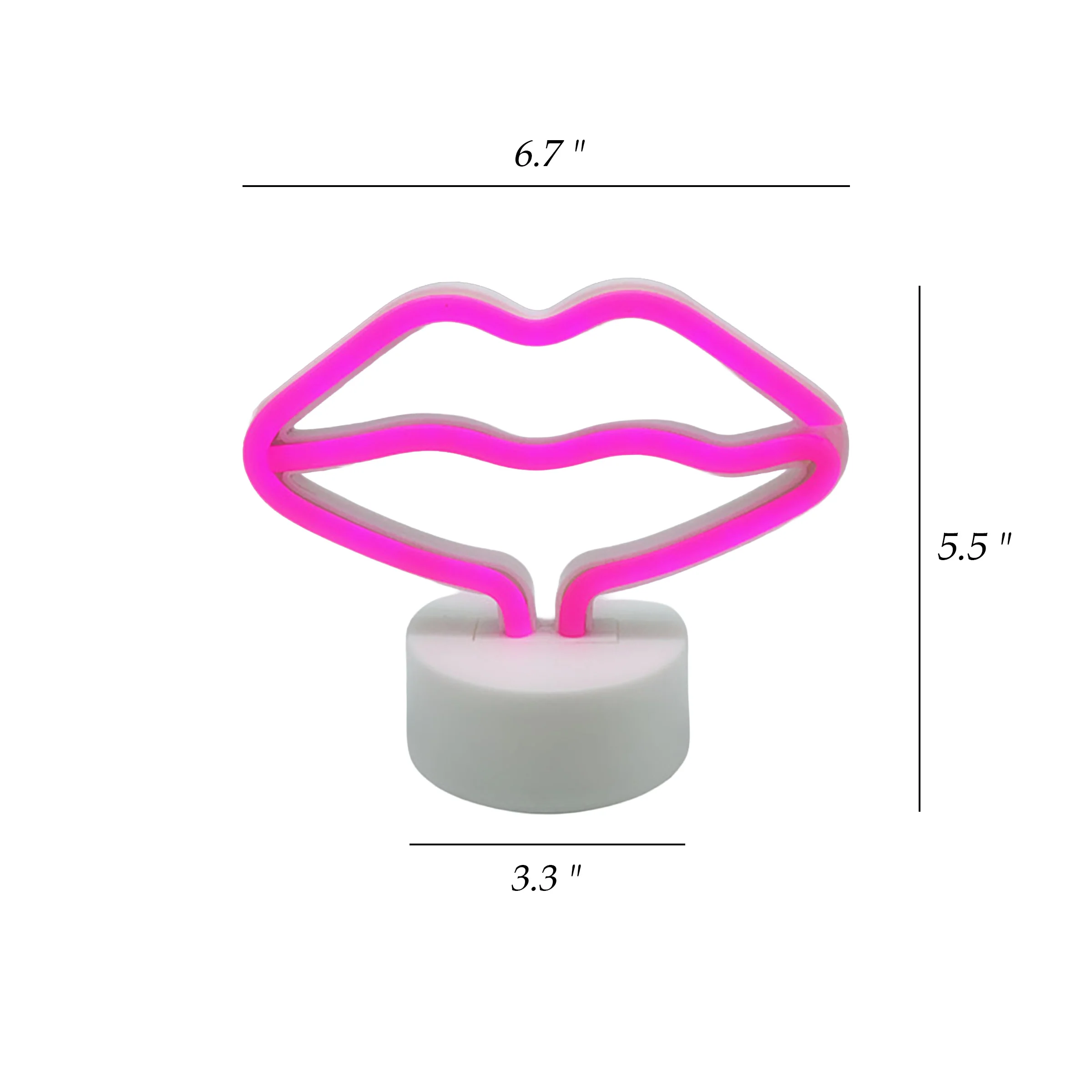 Lip Shaped Led Neon Signs With Stand