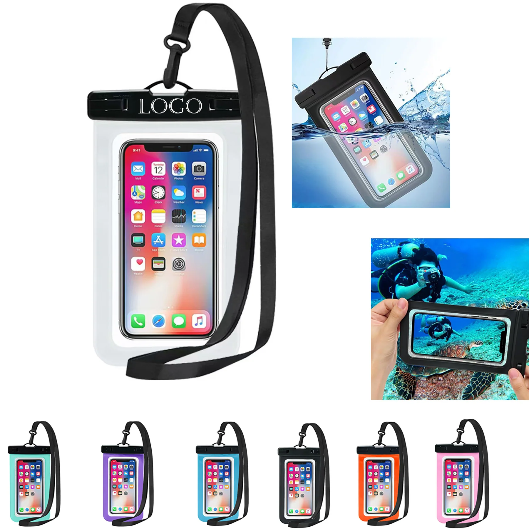 Waterproof Phone Pouch with Lanyard