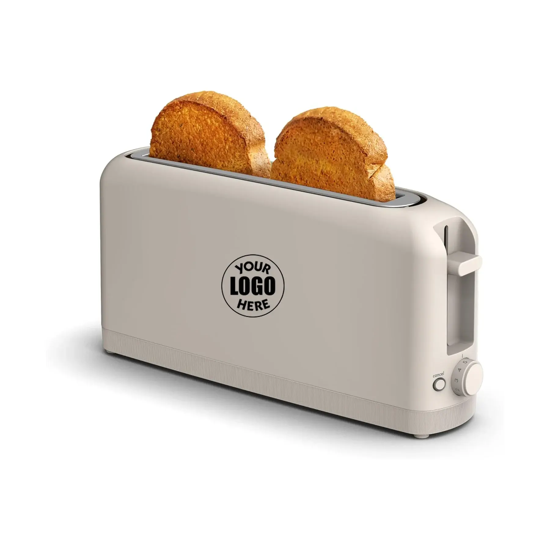 2 Slice Slim Long Slot Toaster 6 Shade Reheat Cancel 900w