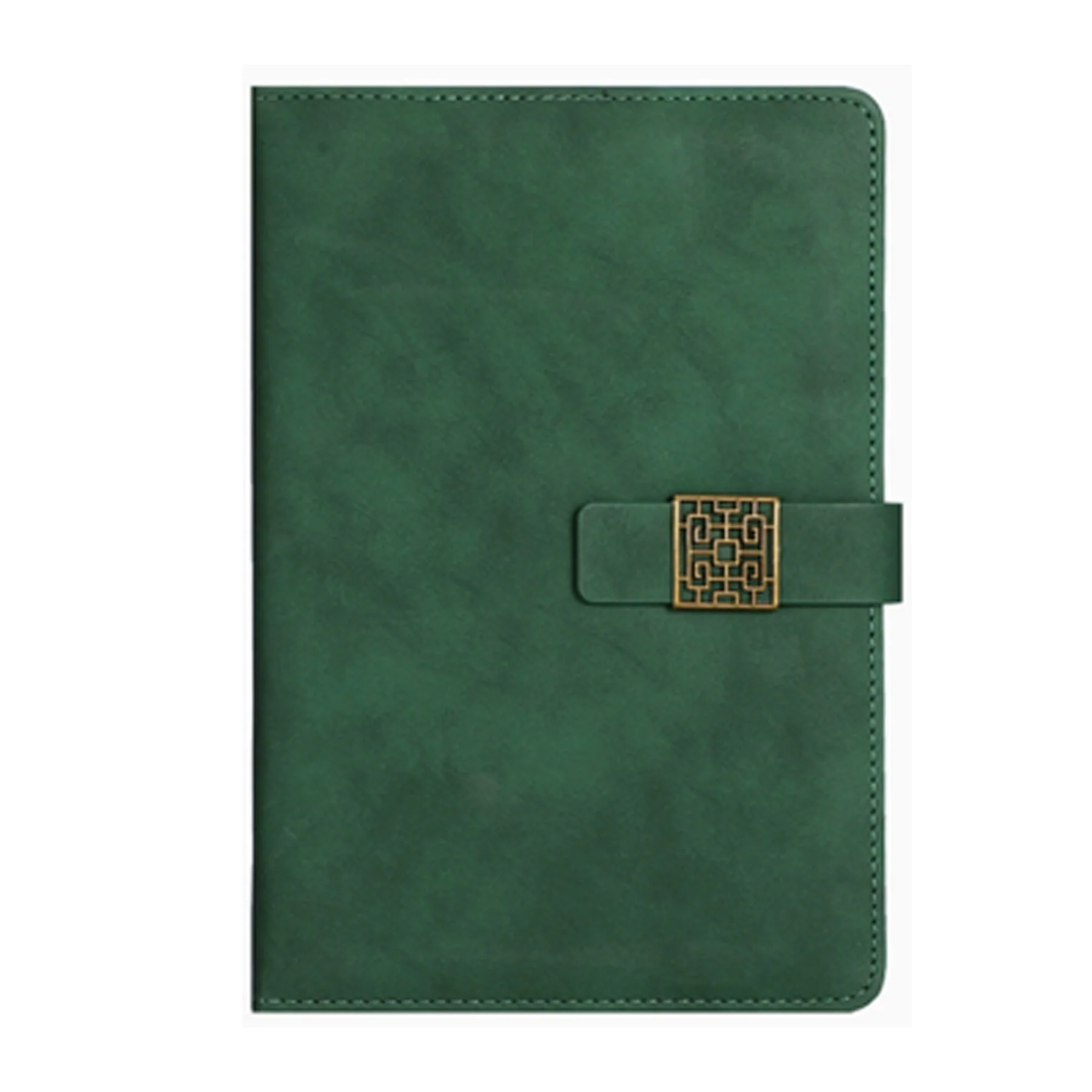Window Lattice Snap Closure A5 PU Leather Notebook