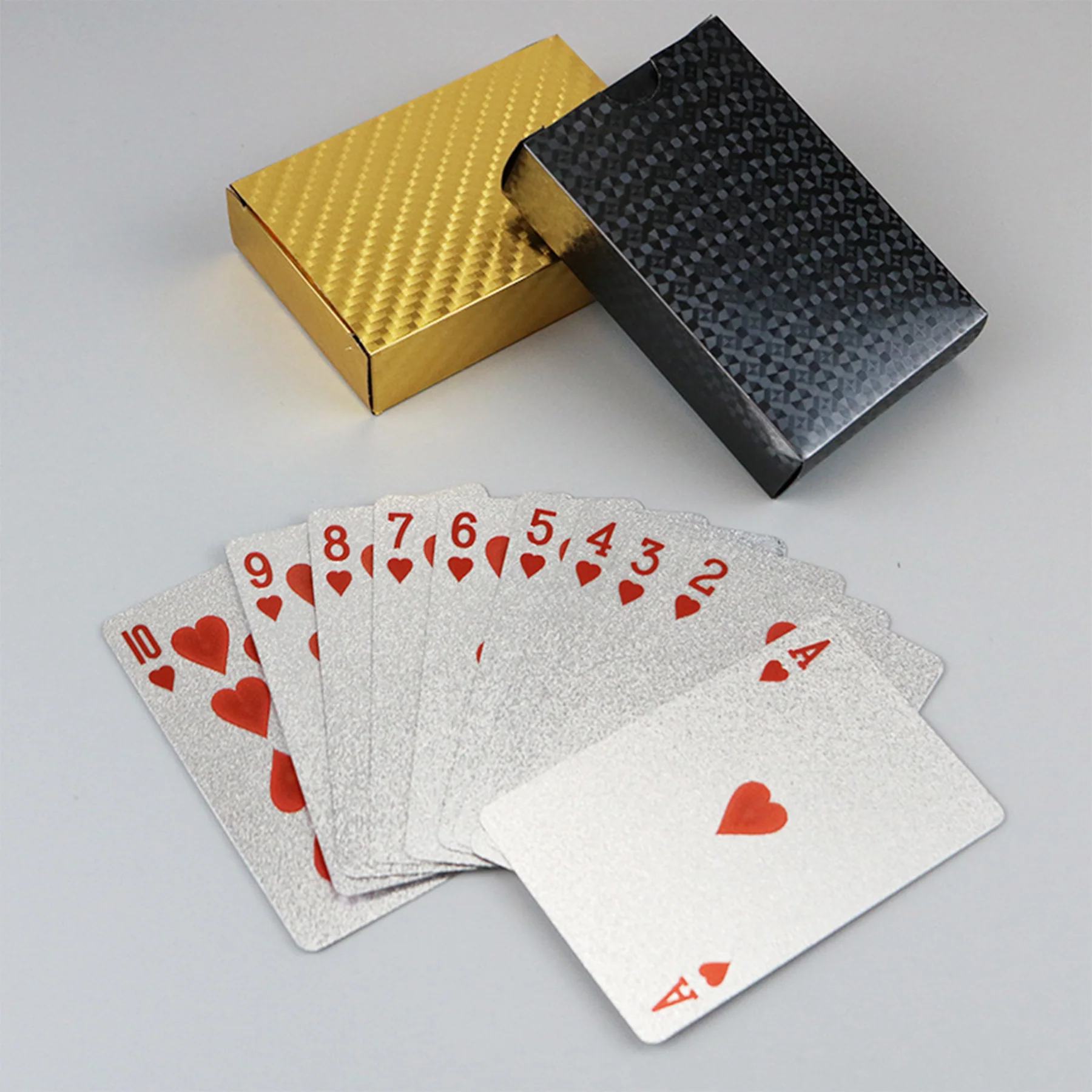 Gold Waterproof Playing Poker Cards Customize Every Back