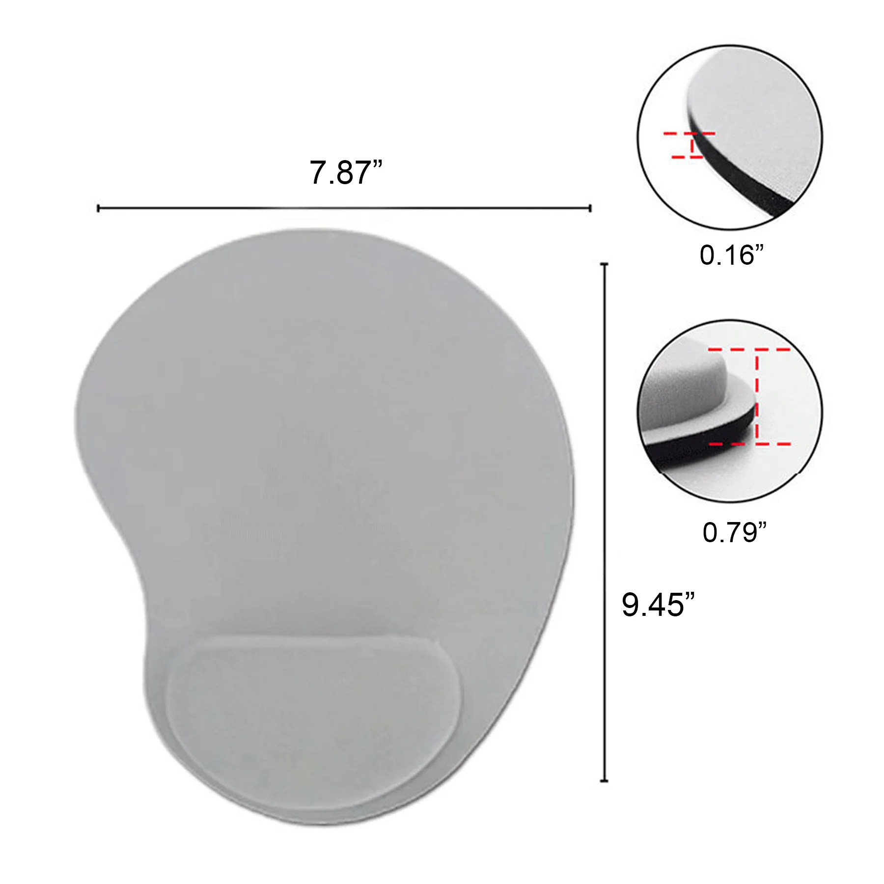 Eva Mouse Pad With Wrist Rest Support