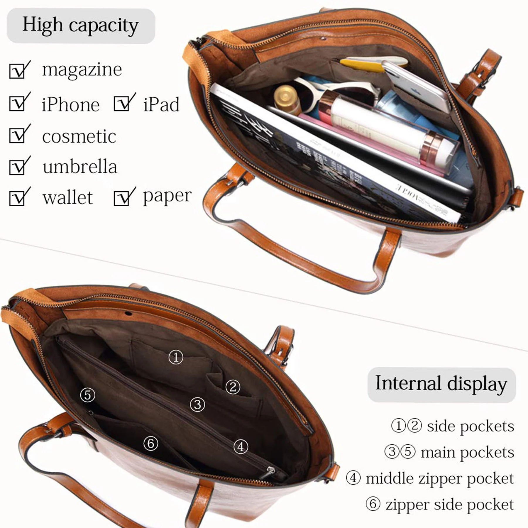 Womens Leather Purses and Handbags Top Handle Satchel Bags