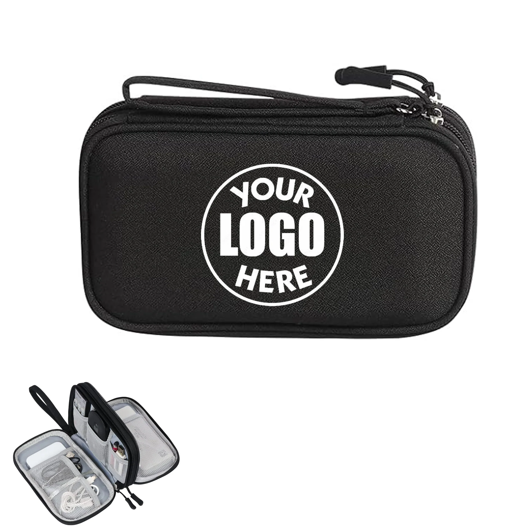 Waterproof Double-Layer Electronic Accessories Carrying Bag